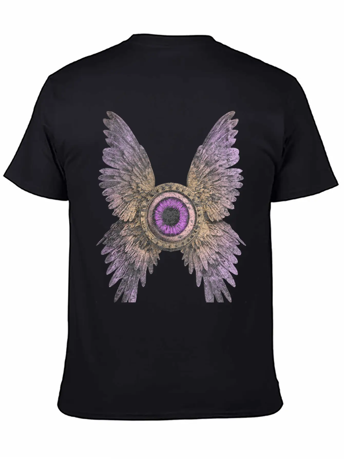 Divine Vision - Celestial Eye & Wings Essential Cotton Tee For Daily Outfits – Unisex Style