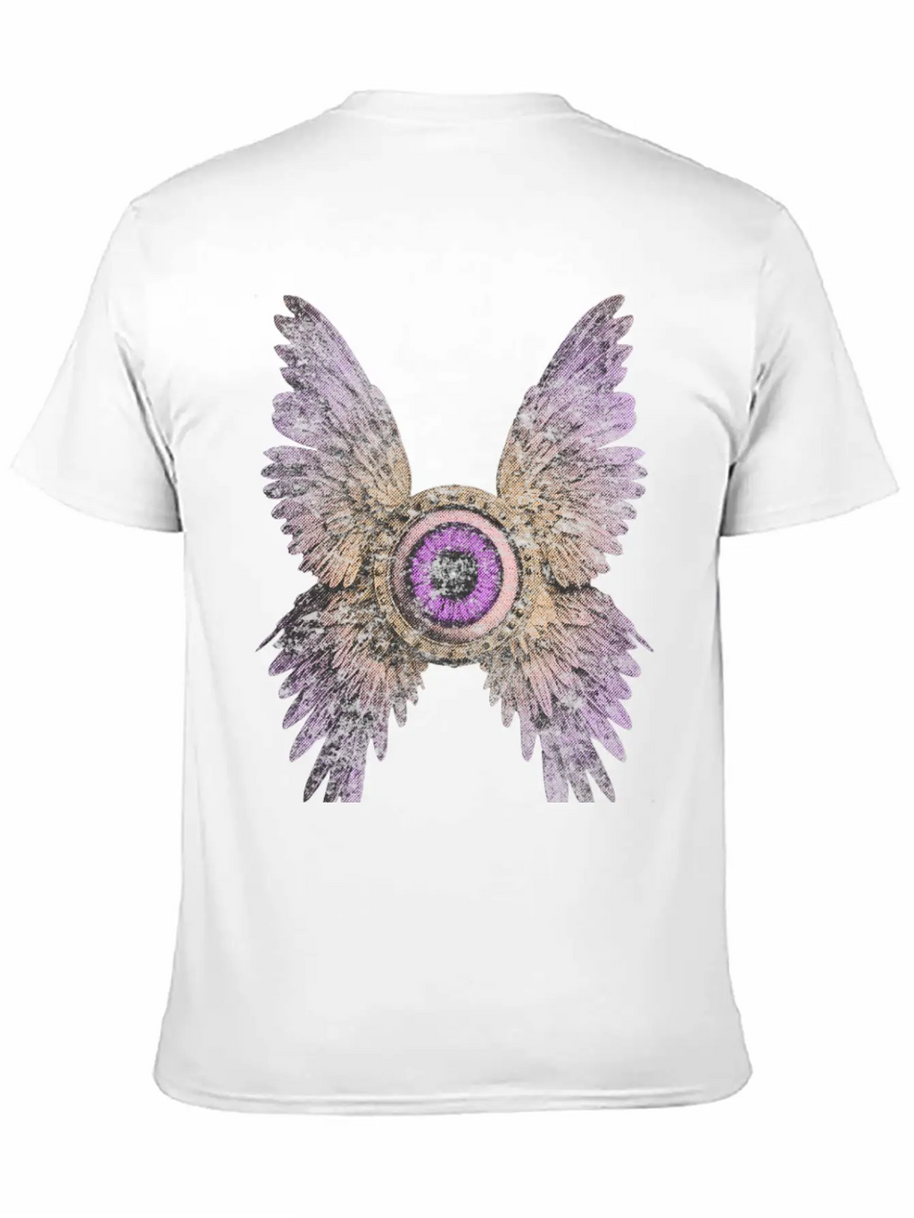 Divine Vision - Celestial Eye & Wings Essential Cotton Tee For Daily Outfits – Unisex Style