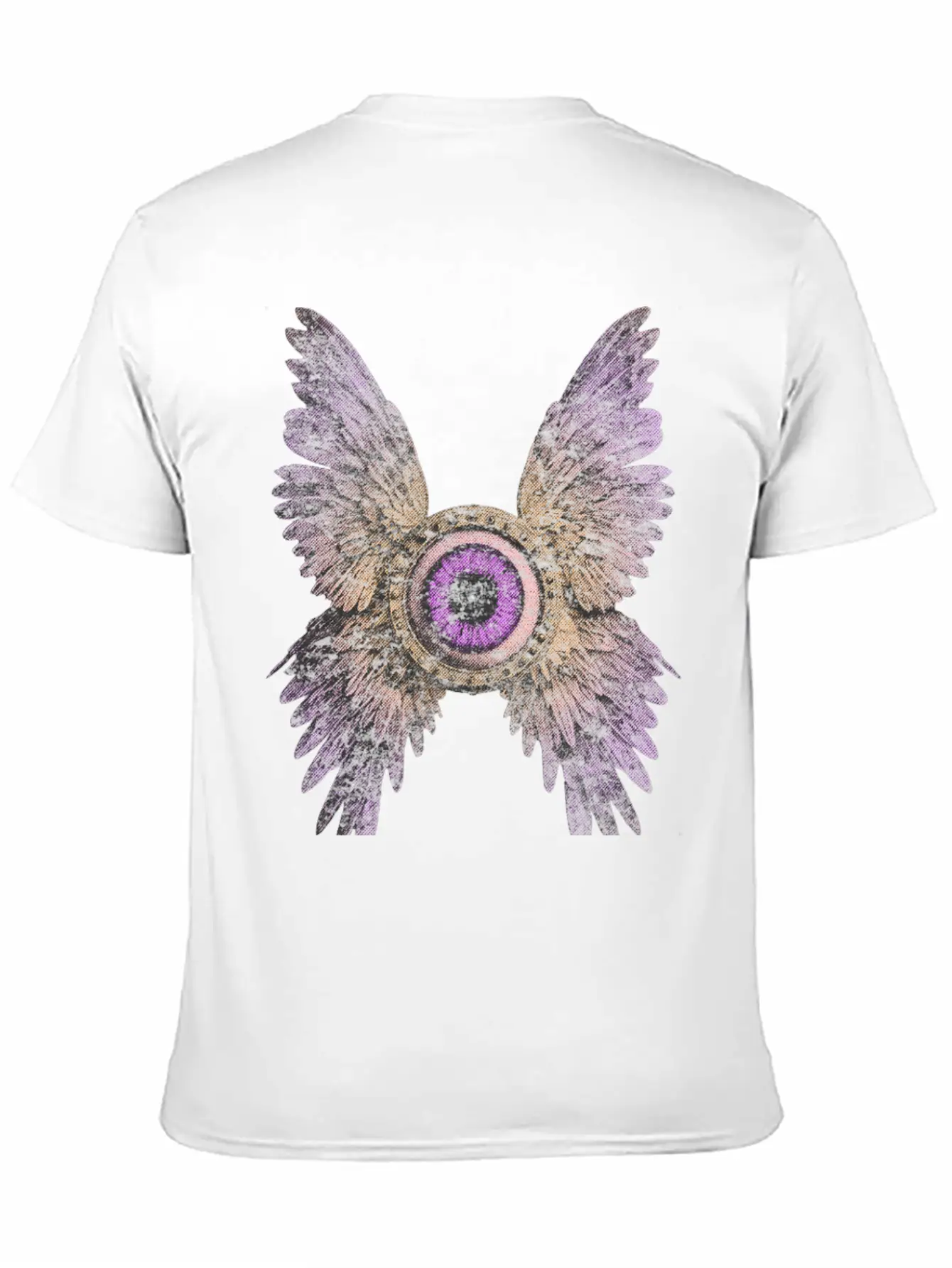 Divine Vision - Celestial Eye & Wings Essential Cotton Tee For Daily Outfits – Unisex Style
