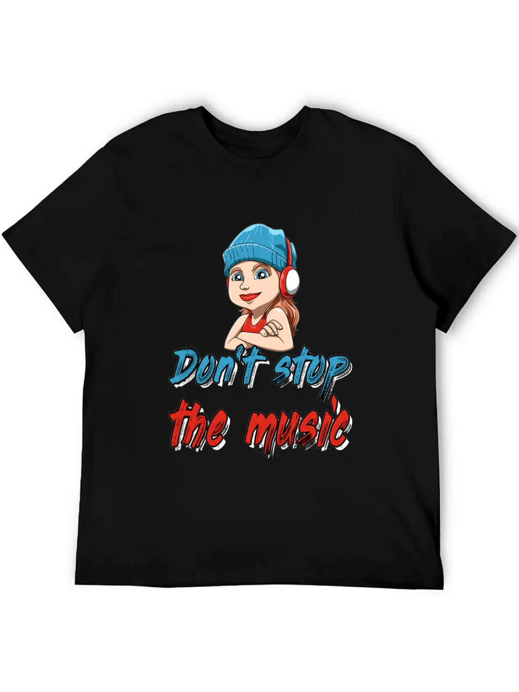 DJ Girl Headphones Music Stylish Everyday T-Shirt – Unisex Basic Cotton Tee