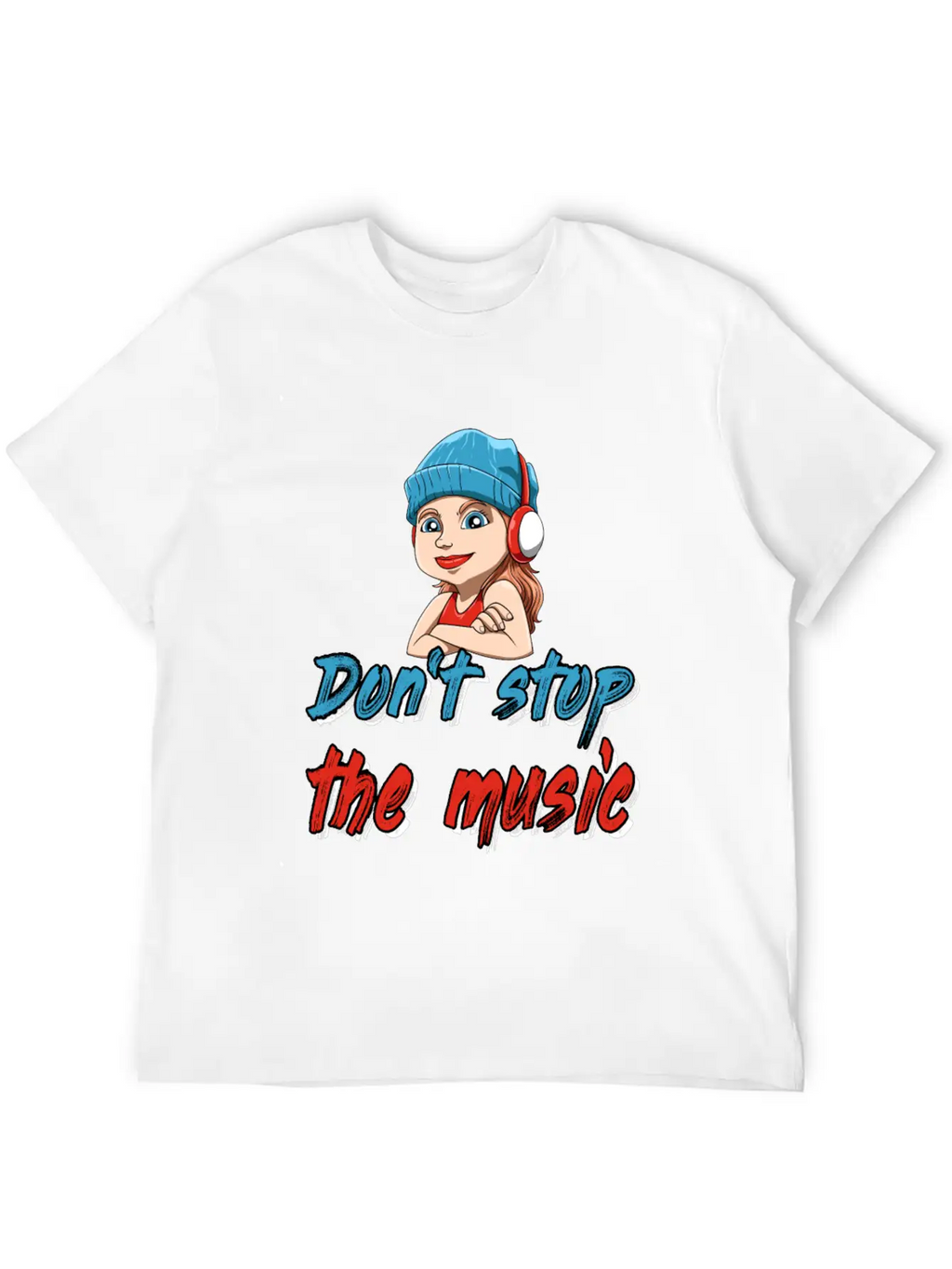 DJ Girl Headphones Music Stylish Everyday T-Shirt – Unisex Basic Cotton Tee