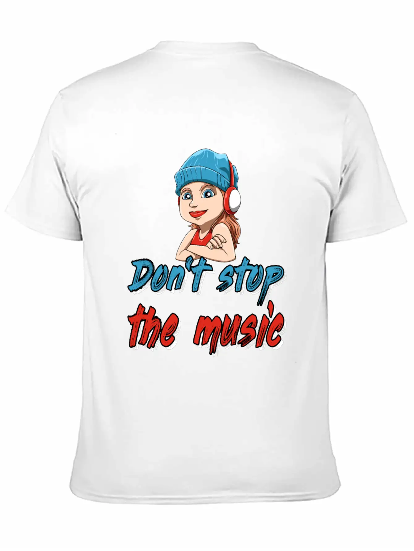 DJ Girl Headphones Music Stylish Everyday T-Shirt – Unisex Basic Cotton Tee