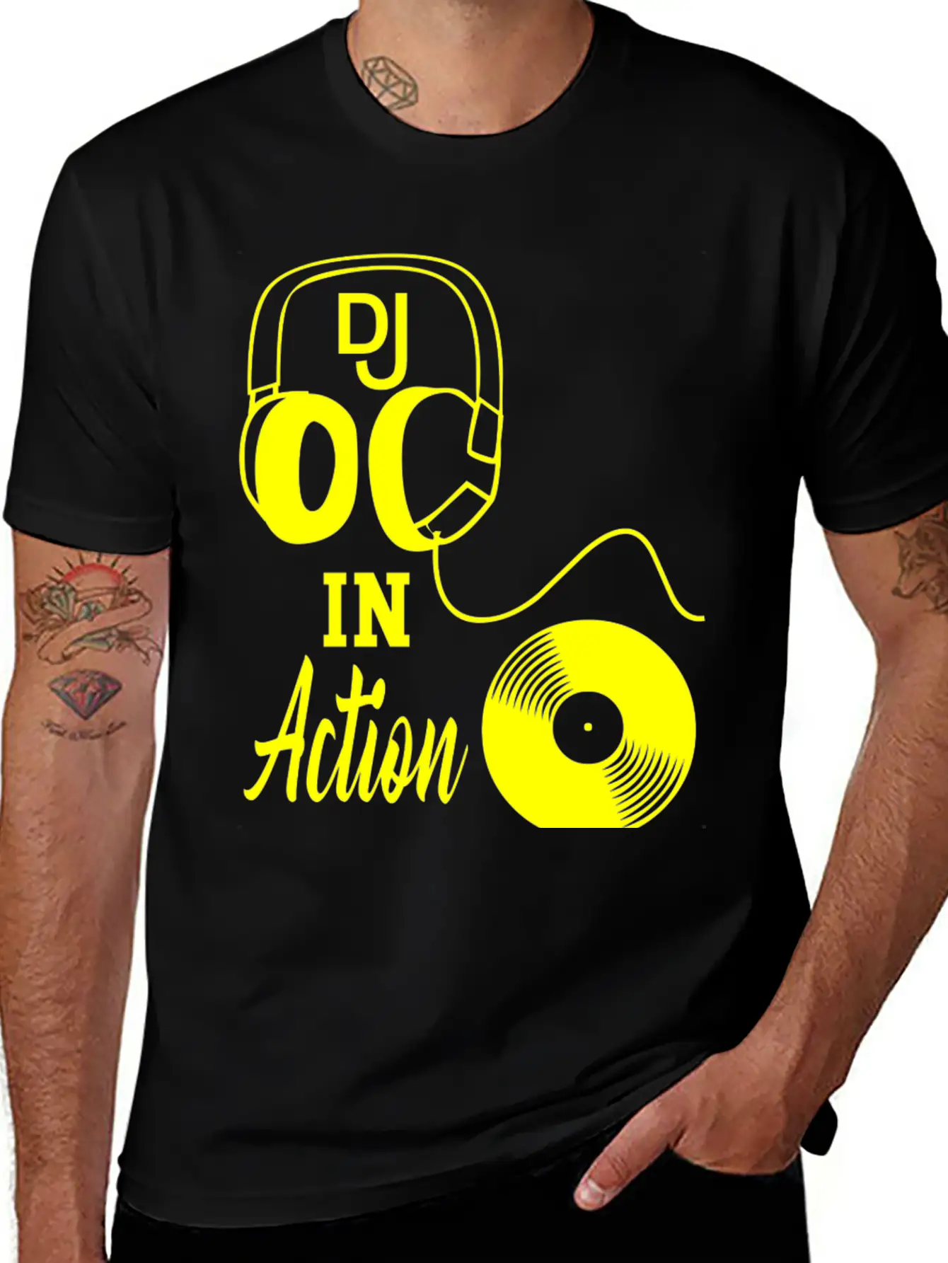 Dj In Action Classic Fit Graphic Tee For Daily Comfort – Unisex Cotton Shirt
