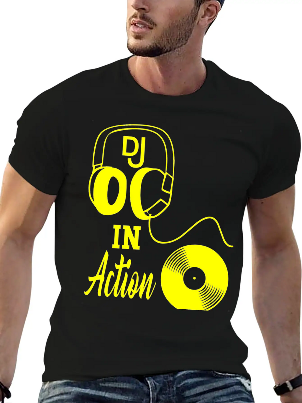 Dj In Action Classic Fit Graphic Tee For Daily Comfort – Unisex Cotton Shirt
