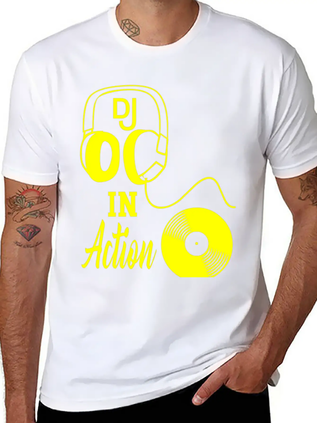 Dj In Action Classic Fit Graphic Tee For Daily Comfort – Unisex Cotton Shirt