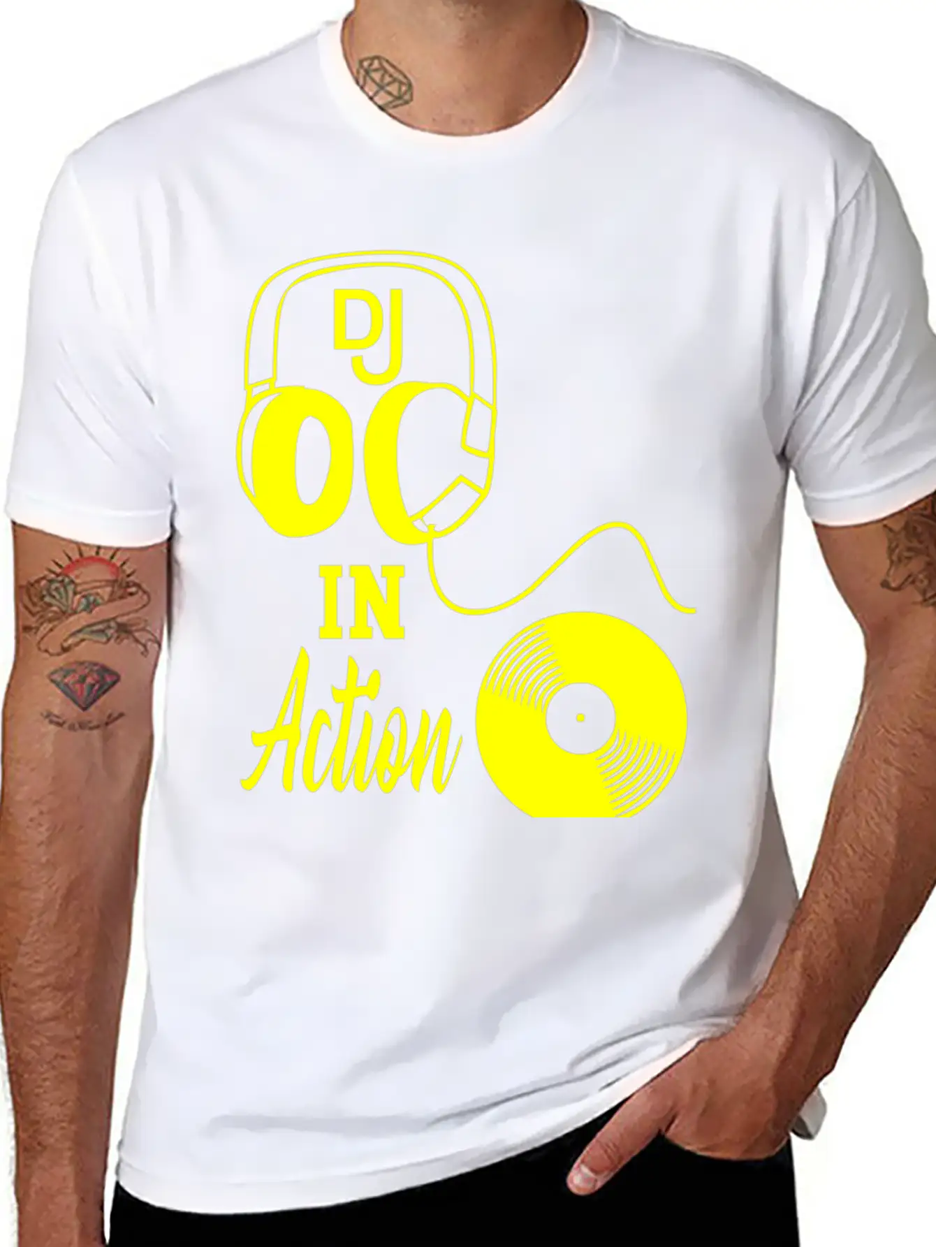 Dj In Action Classic Fit Graphic Tee For Daily Comfort – Unisex Cotton Shirt
