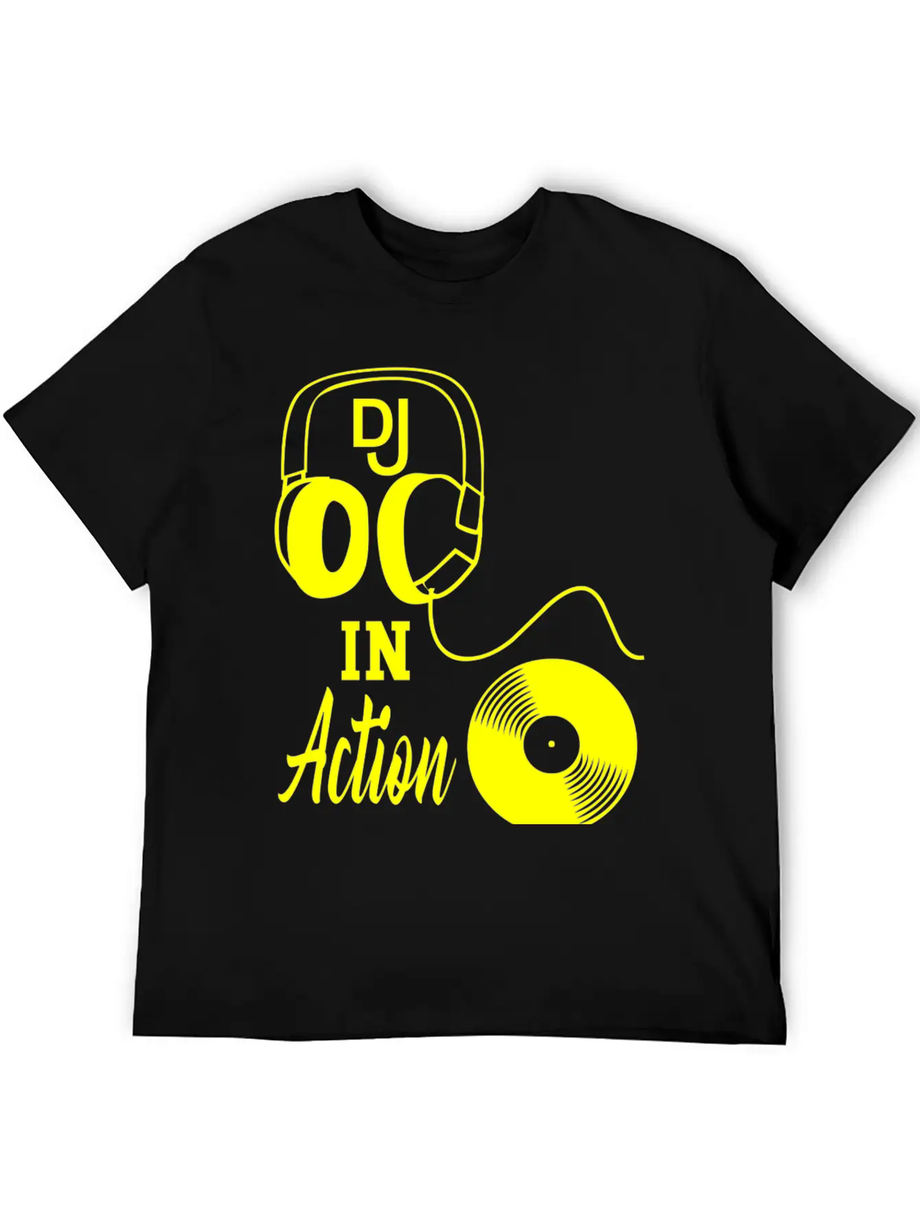 Dj In Action Classic Fit Graphic Tee For Daily Comfort – Unisex Cotton Shirt
