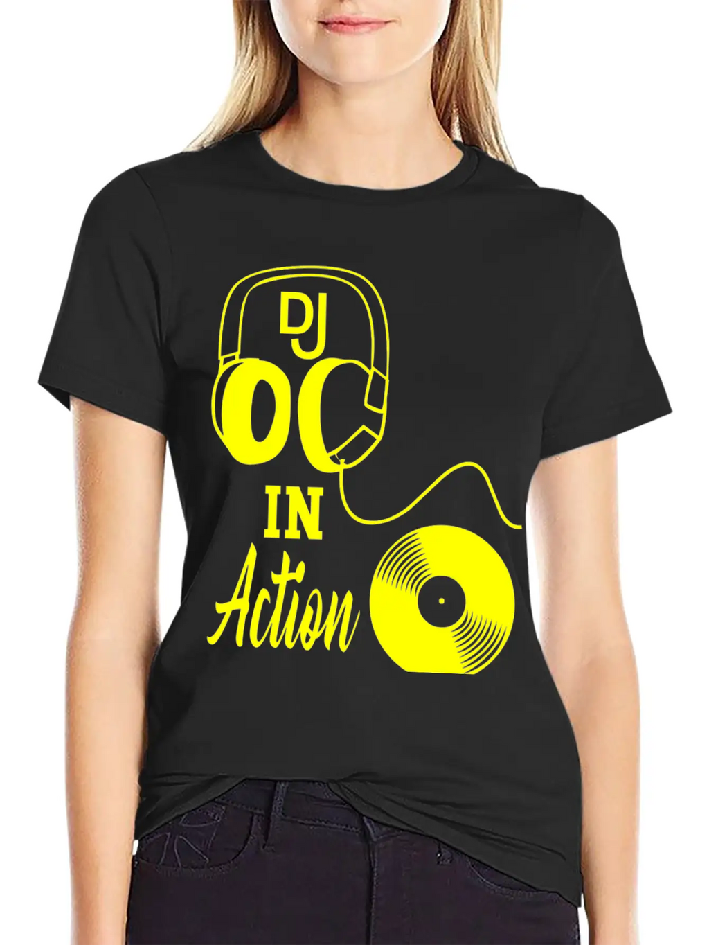Dj In Action Classic Fit Graphic Tee For Daily Comfort – Unisex Cotton Shirt