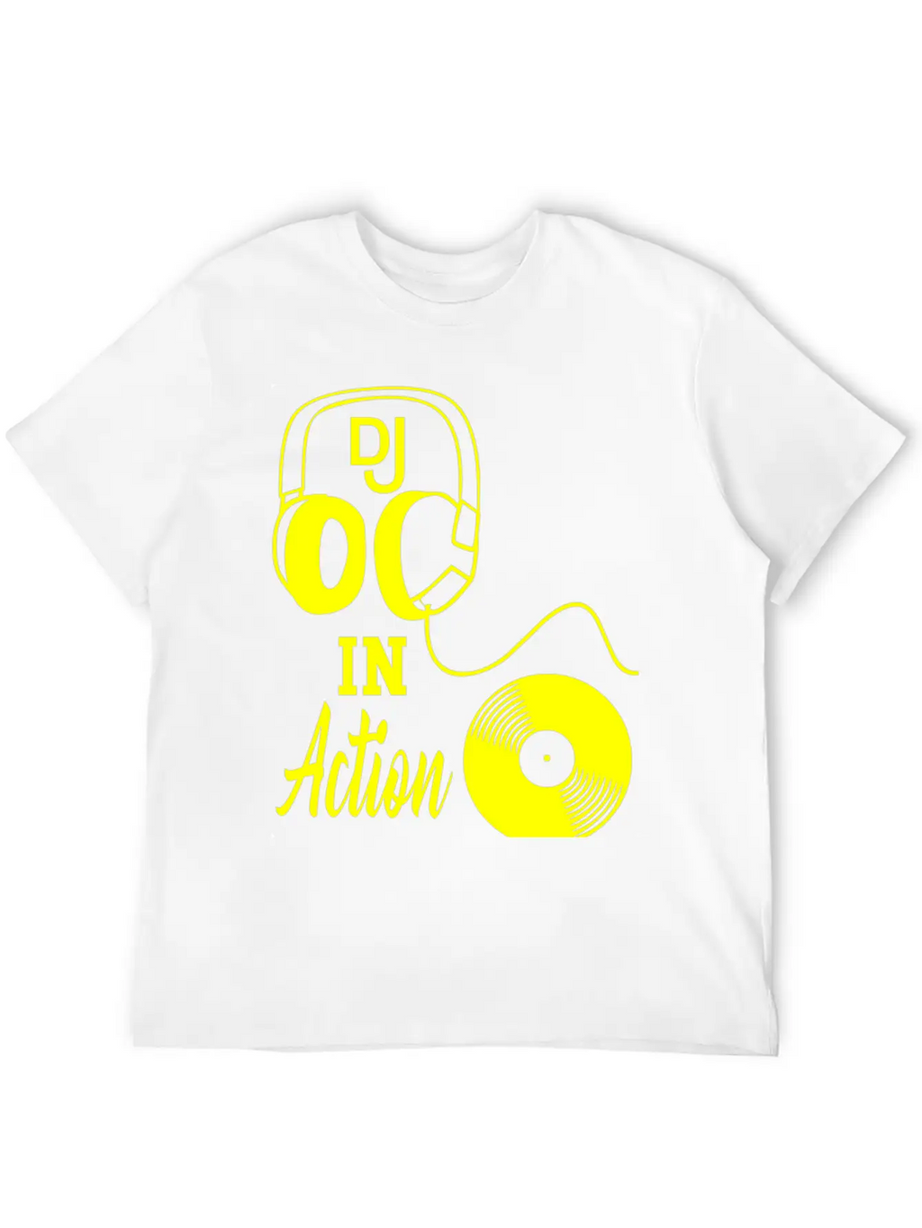 Dj In Action Classic Fit Graphic Tee For Daily Comfort – Unisex Cotton Shirt