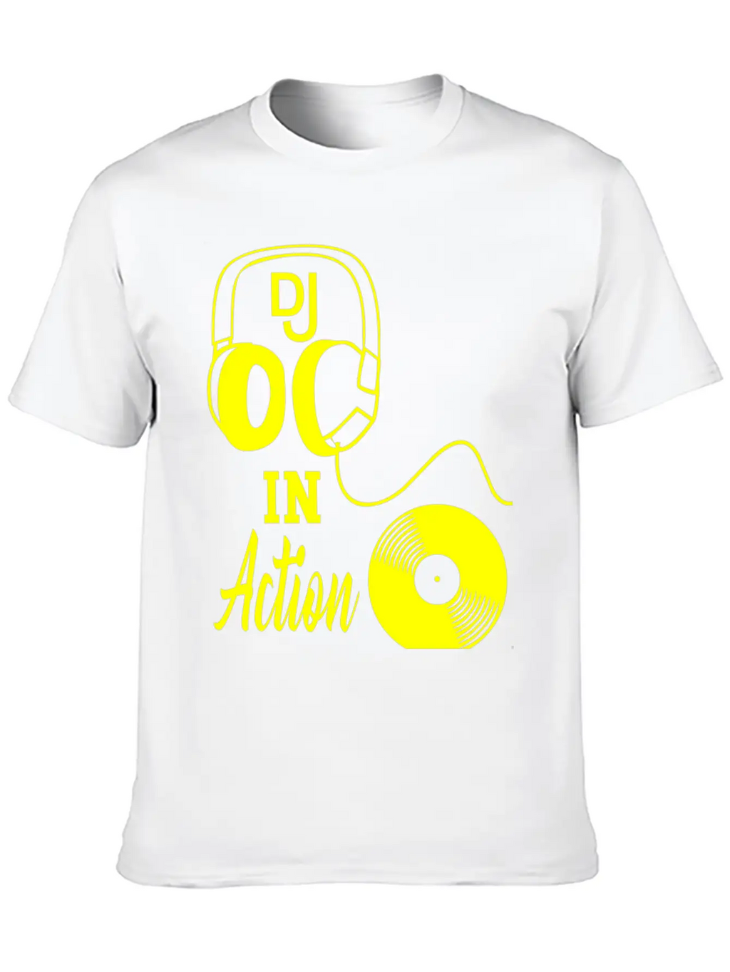 Dj In Action Classic Fit Graphic Tee For Daily Comfort – Unisex Cotton Shirt