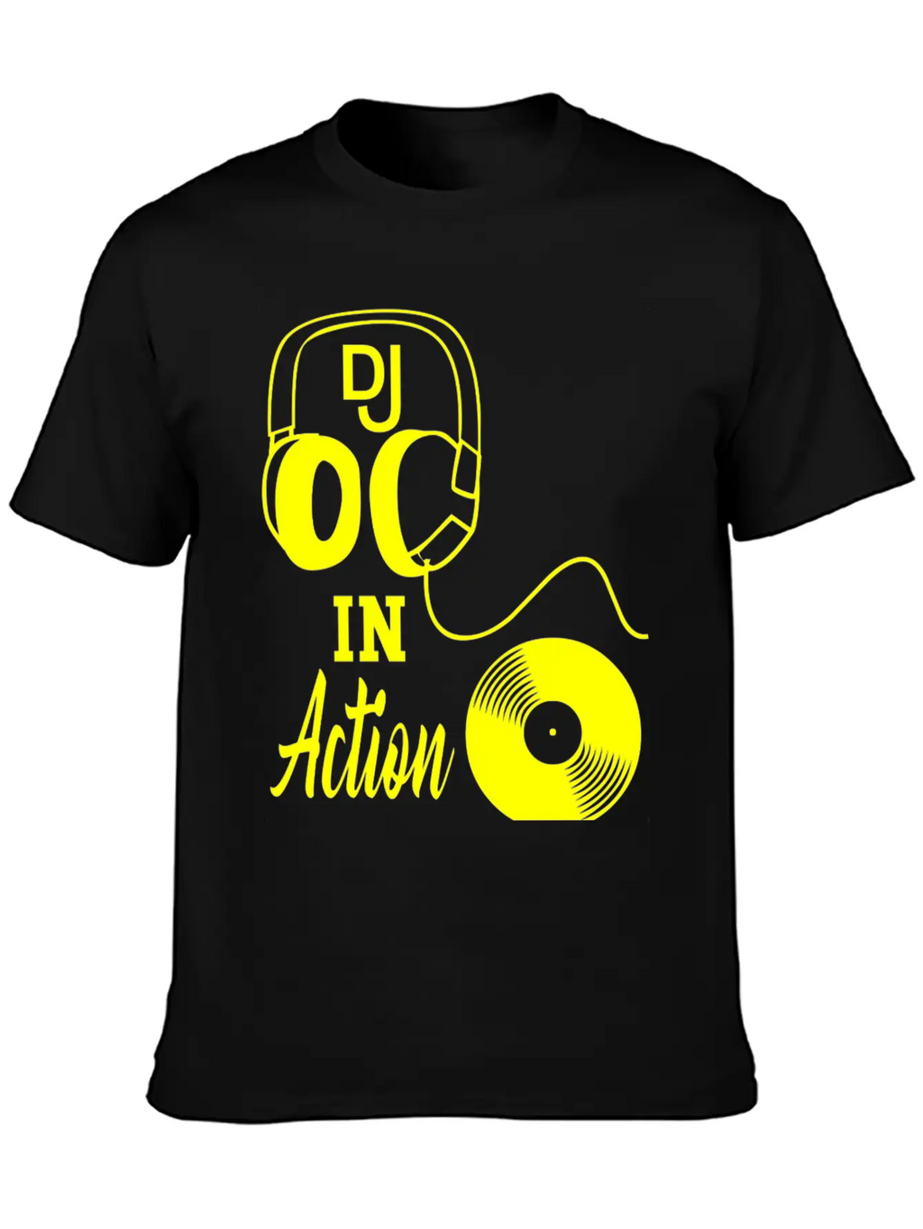 Dj In Action Classic Fit Graphic Tee For Daily Comfort – Unisex Cotton Shirt