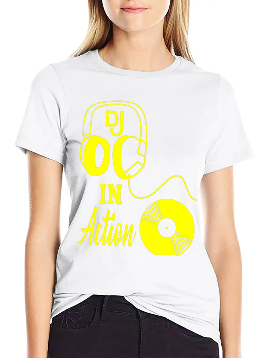 Dj In Action Classic Fit Graphic Tee For Daily Comfort – Unisex Cotton Shirt