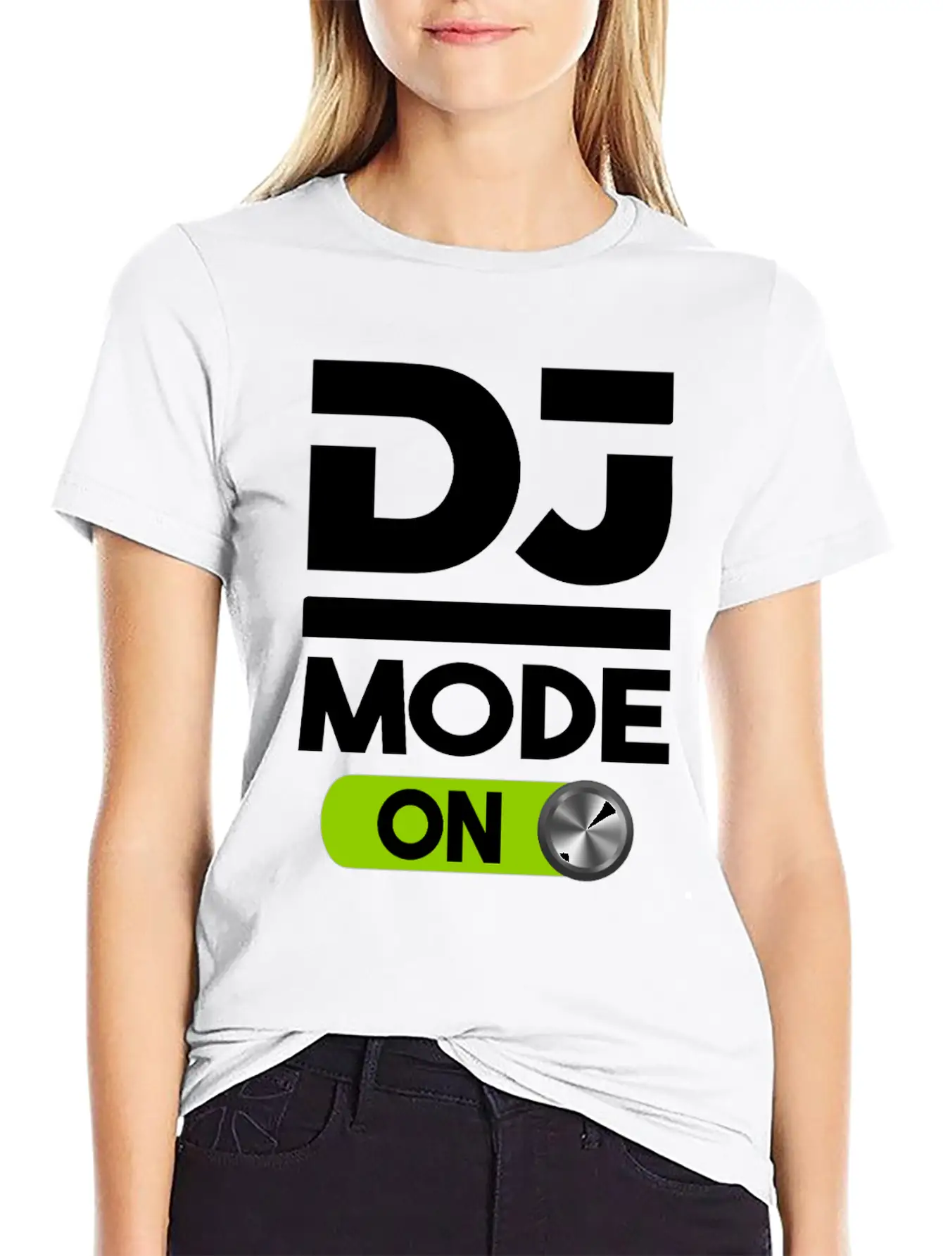 DJ Mode ON Design For Disc Jockey Men & Women Unisex Short Sleeve Soft Cotton T-Shirt – Casual Everyday Wear