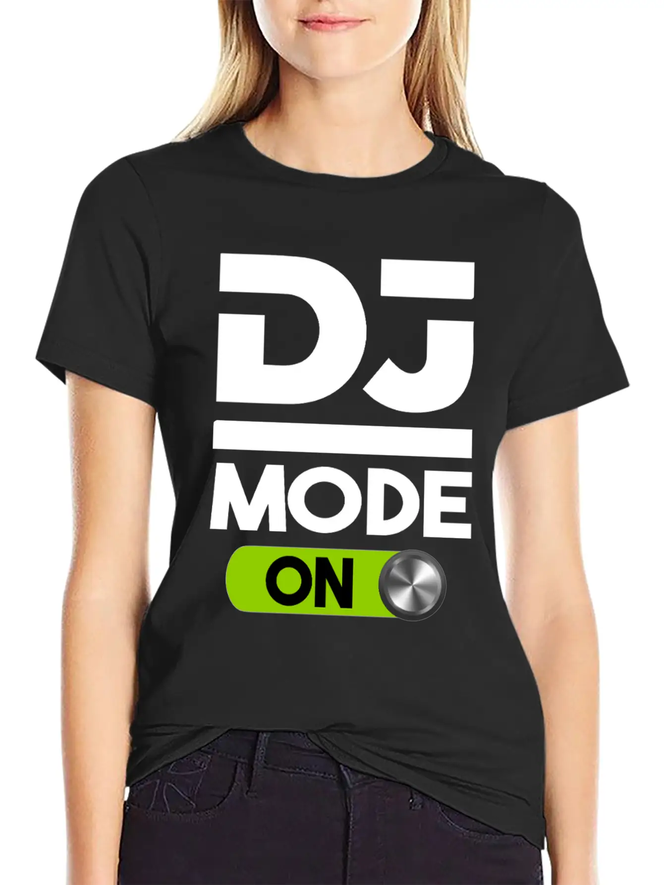 DJ Mode ON Design For Disc Jockey Men & Women Unisex Short Sleeve Soft Cotton T-Shirt – Casual Everyday Wear