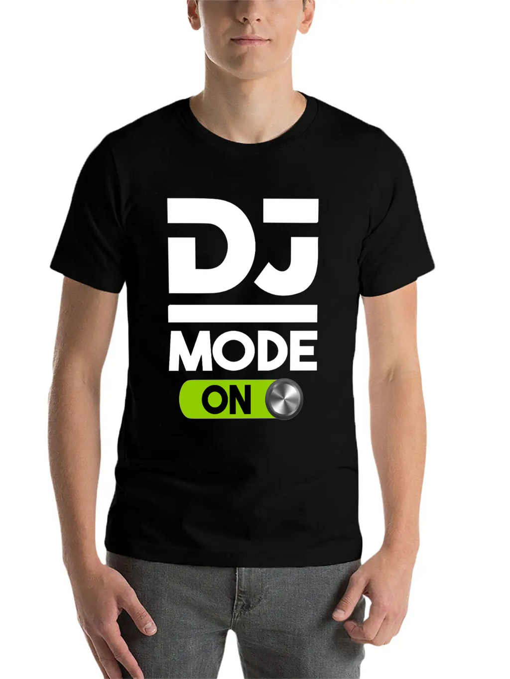 DJ Mode ON Design For Disc Jockey Men & Women Unisex Short Sleeve Soft Cotton T-Shirt – Casual Everyday Wear