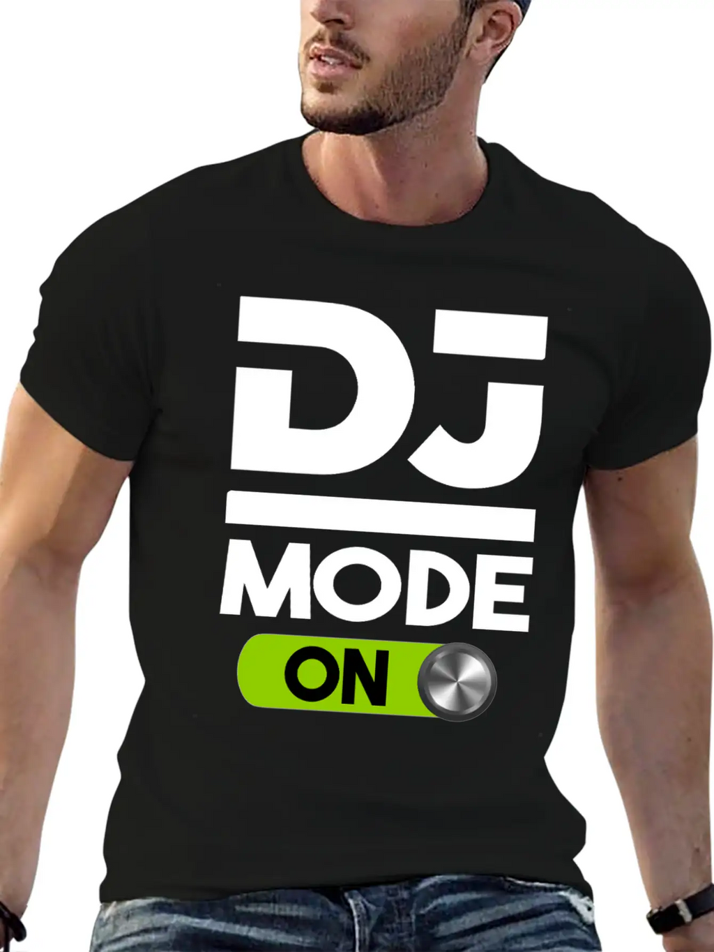 DJ Mode ON Design For Disc Jockey Men & Women Unisex Short Sleeve Soft Cotton T-Shirt – Casual Everyday Wear
