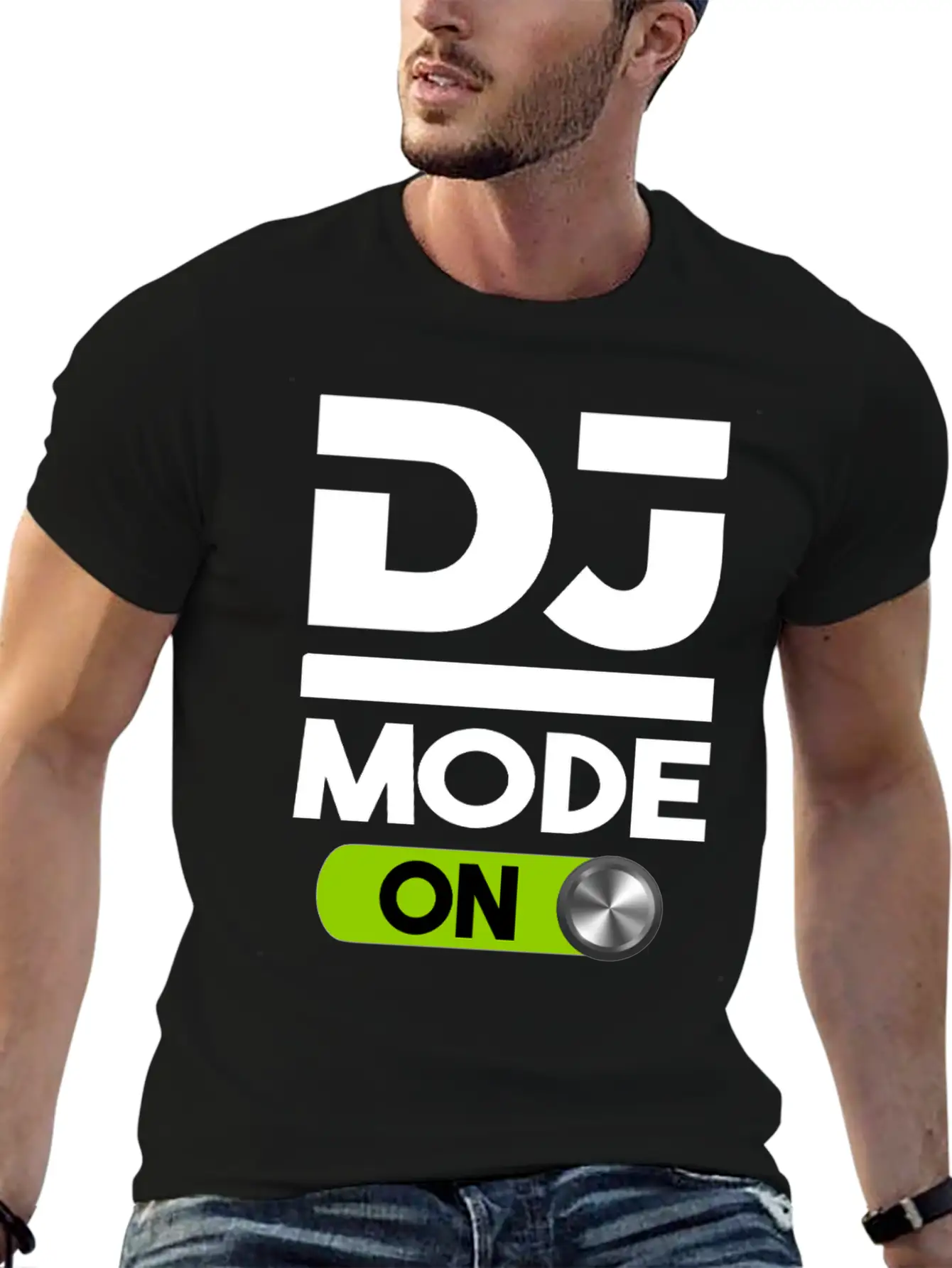 DJ Mode ON Design For Disc Jockey Men & Women Unisex Short Sleeve Soft Cotton T-Shirt – Casual Everyday Wear