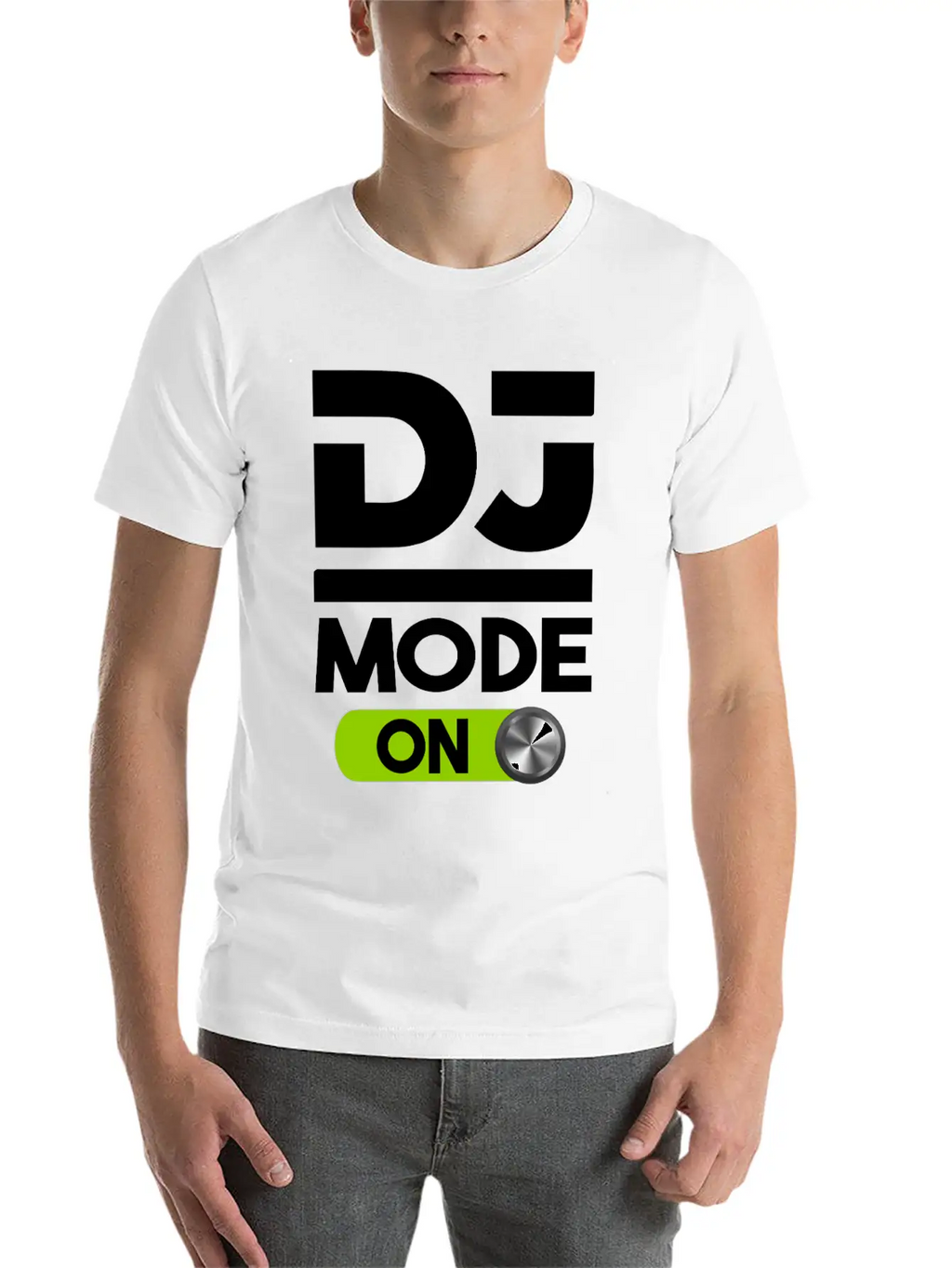 DJ Mode ON Design For Disc Jockey Men & Women Unisex Short Sleeve Soft Cotton T-Shirt – Casual Everyday Wear
