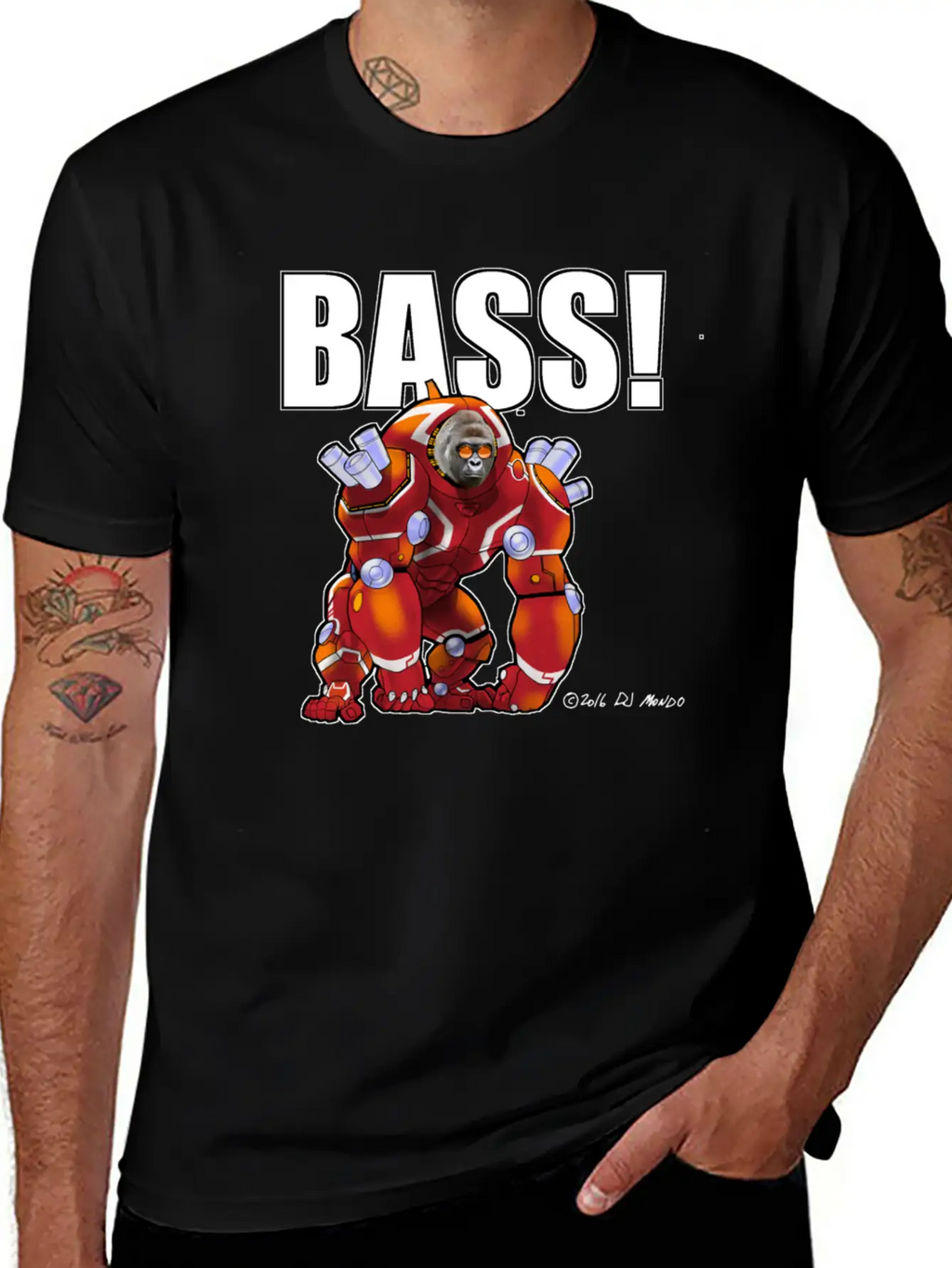 DJ Mondo's Rave: BASS! Unisex Short Sleeve Soft Cotton T-Shirt – Casual Everyday Wear