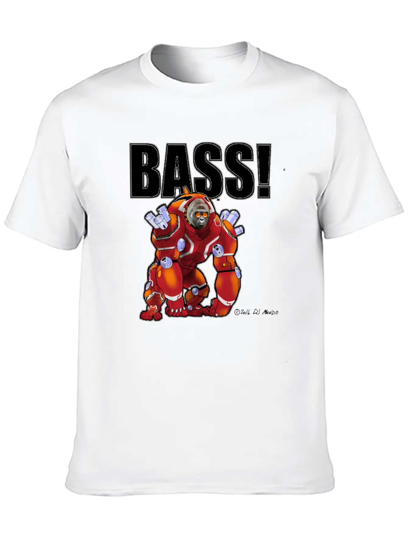 DJ Mondo's Rave: BASS! Unisex Short Sleeve Soft Cotton T-Shirt – Casual Everyday Wear