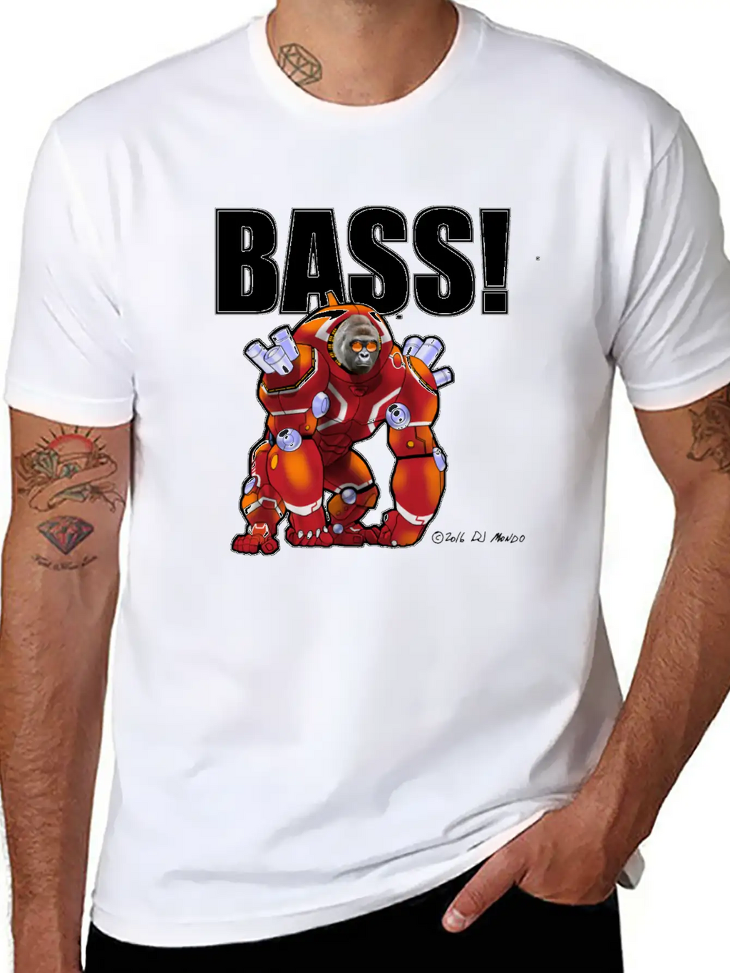 DJ Mondo's Rave: BASS! Unisex Short Sleeve Soft Cotton T-Shirt – Casual Everyday Wear