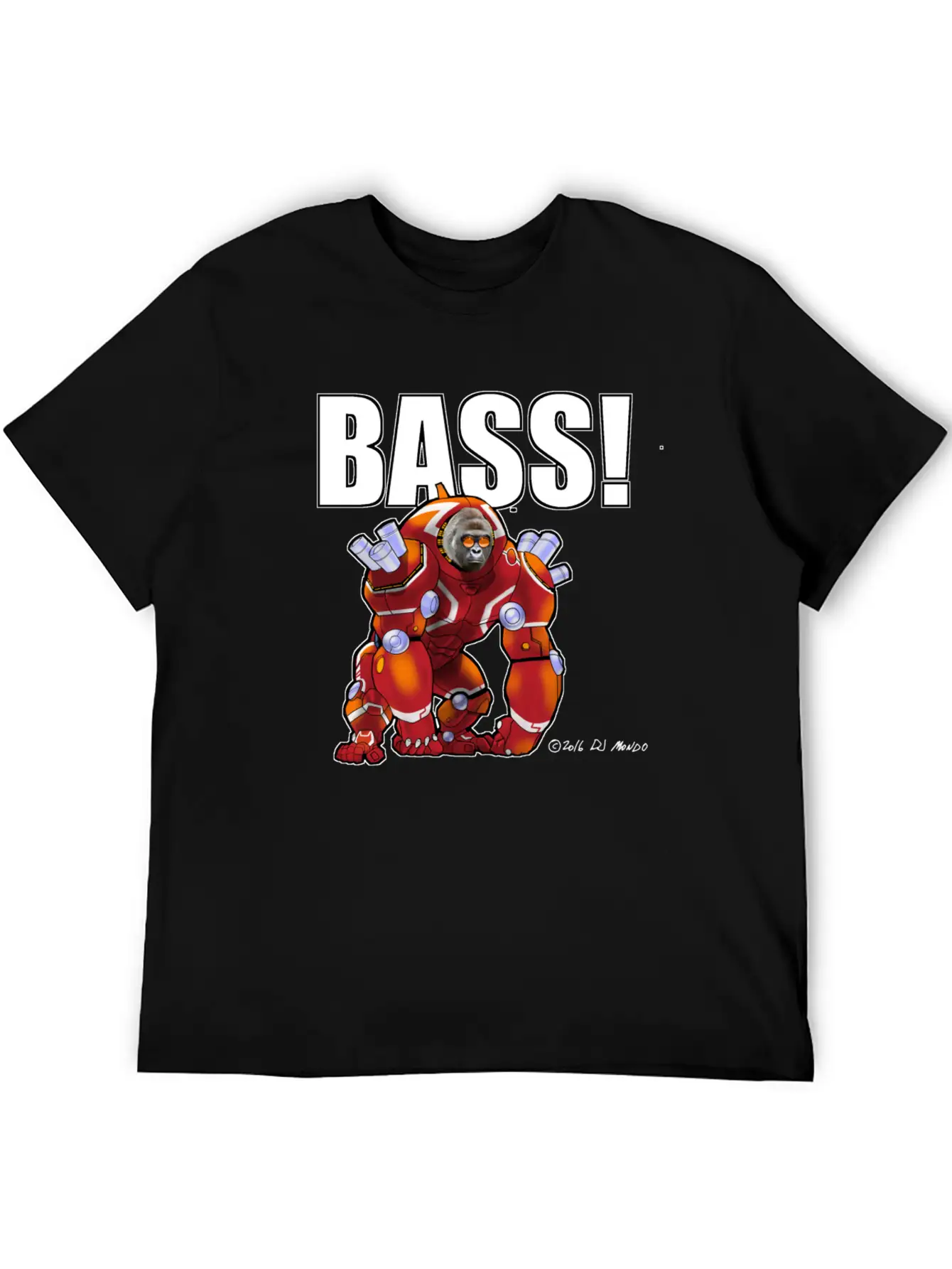 DJ Mondo's Rave: BASS! Unisex Short Sleeve Soft Cotton T-Shirt – Casual Everyday Wear