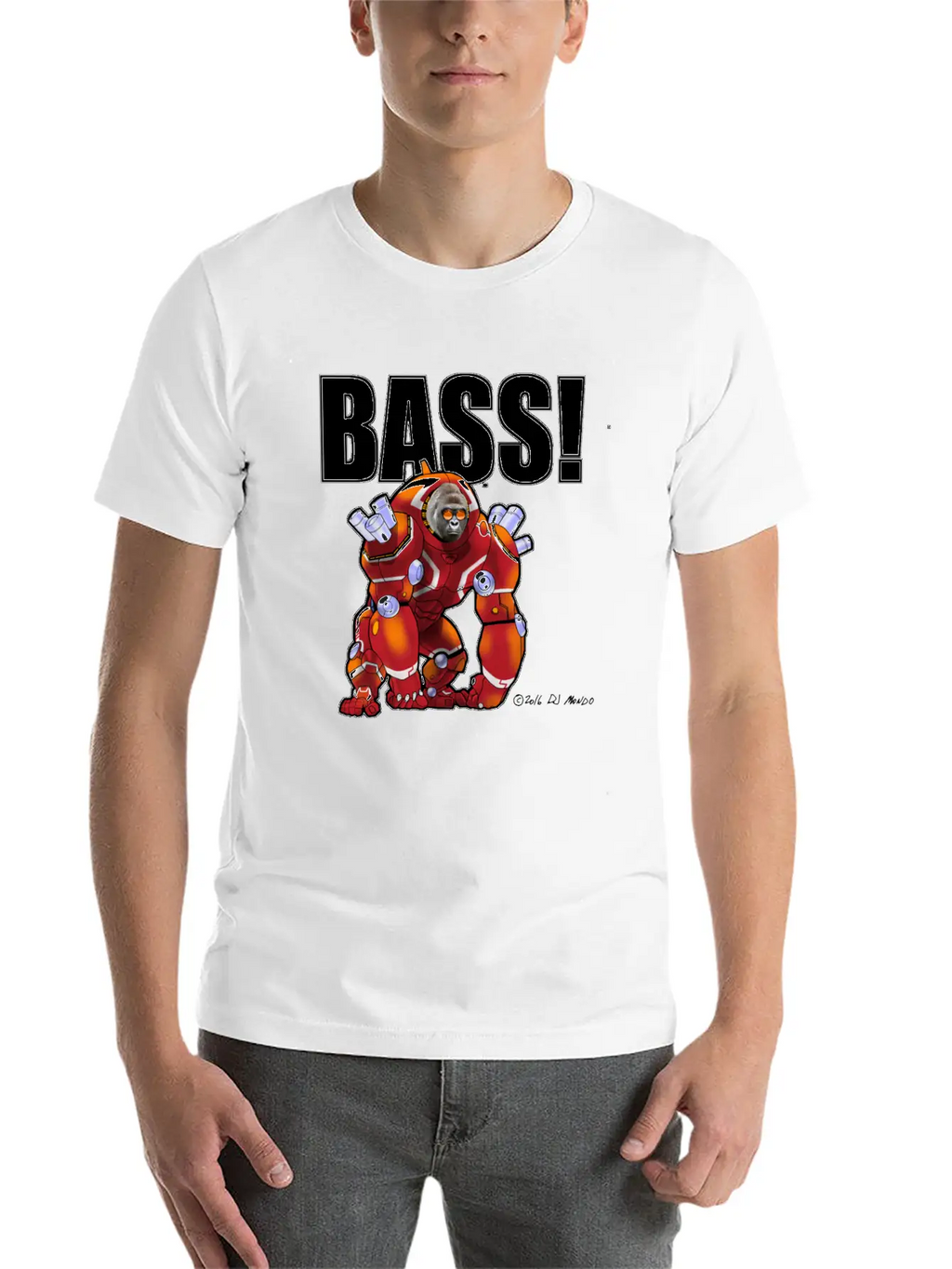 DJ Mondo's Rave: BASS! Unisex Short Sleeve Soft Cotton T-Shirt – Casual Everyday Wear