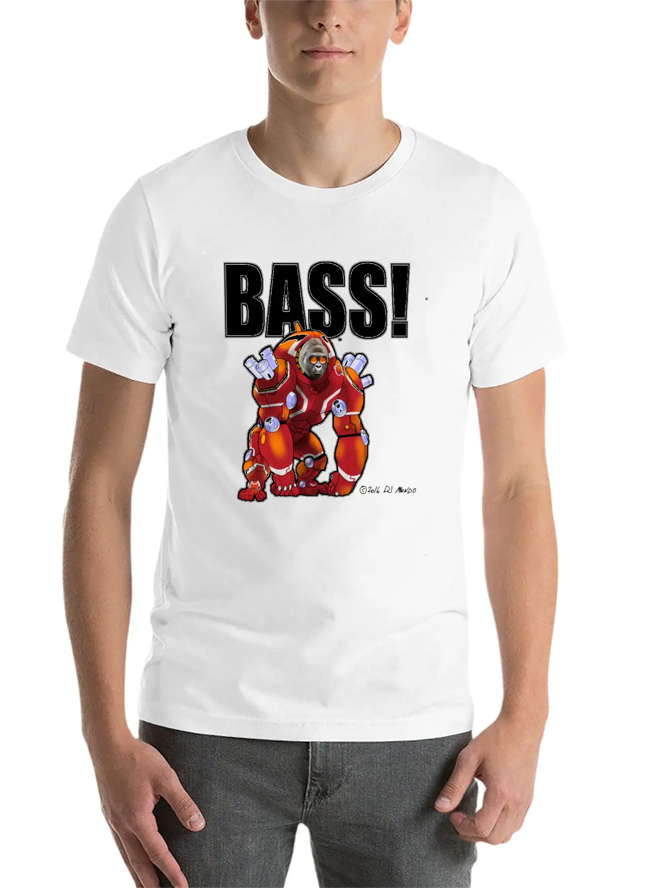 DJ Mondo's Rave: BASS! Unisex Short Sleeve Soft Cotton T-Shirt – Casual Everyday Wear