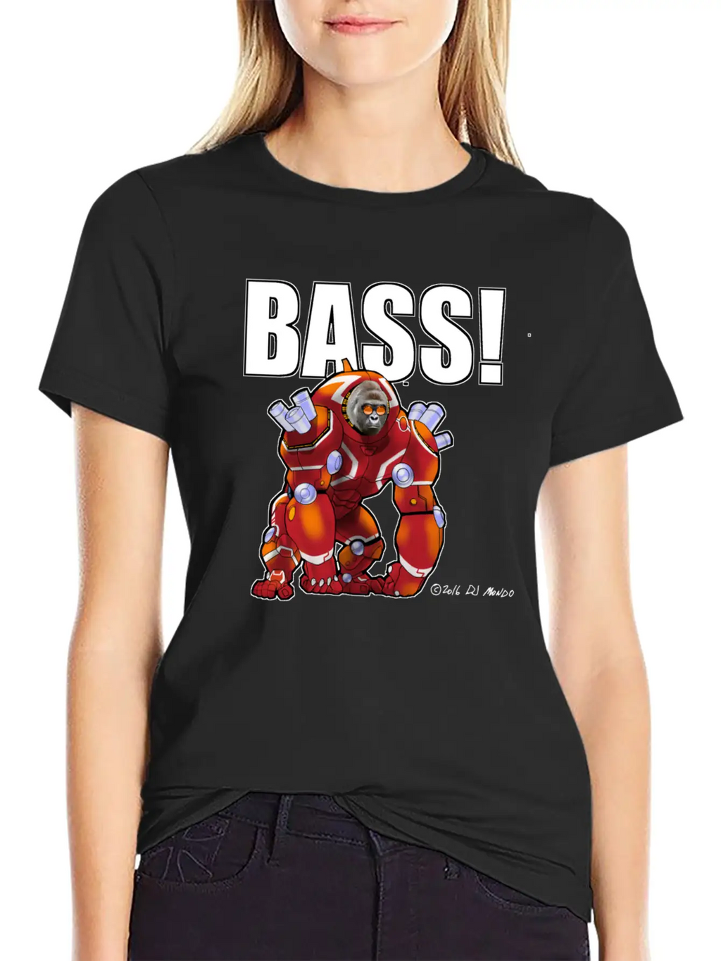 DJ Mondo's Rave: BASS! Unisex Short Sleeve Soft Cotton T-Shirt – Casual Everyday Wear