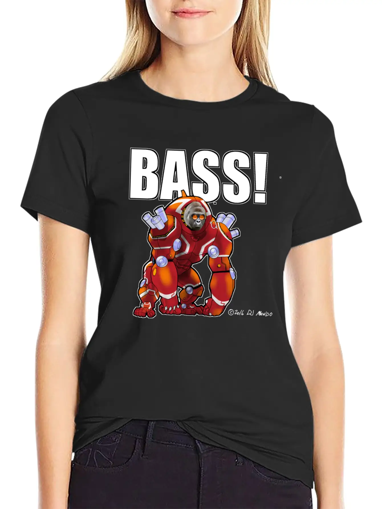 DJ Mondo's Rave: BASS! Unisex Short Sleeve Soft Cotton T-Shirt – Casual Everyday Wear