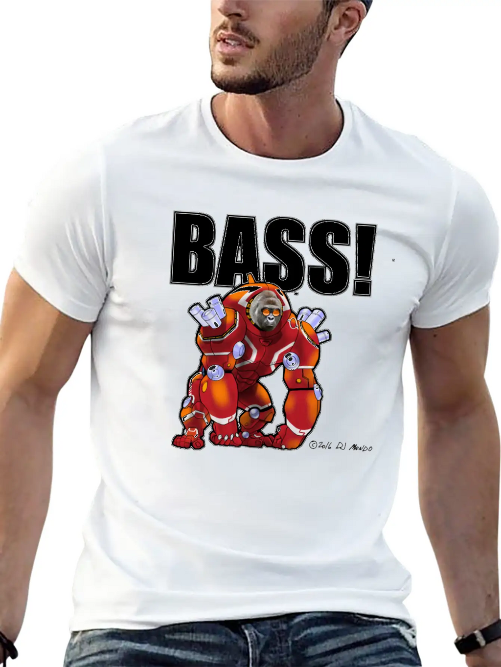 DJ Mondo's Rave: BASS! Unisex Short Sleeve Soft Cotton T-Shirt – Casual Everyday Wear