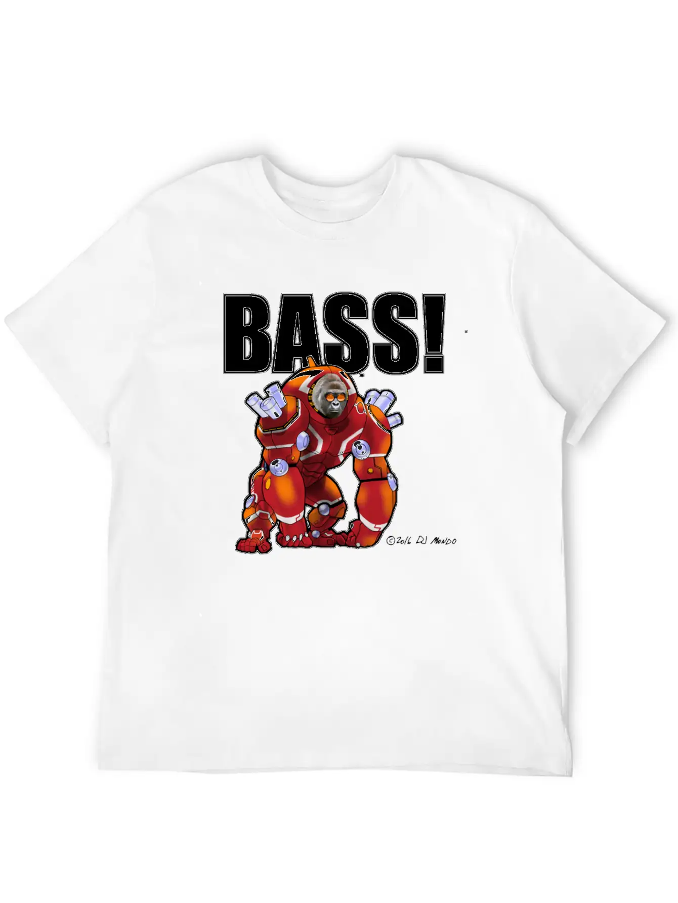 DJ Mondo's Rave: BASS! Unisex Short Sleeve Soft Cotton T-Shirt – Casual Everyday Wear