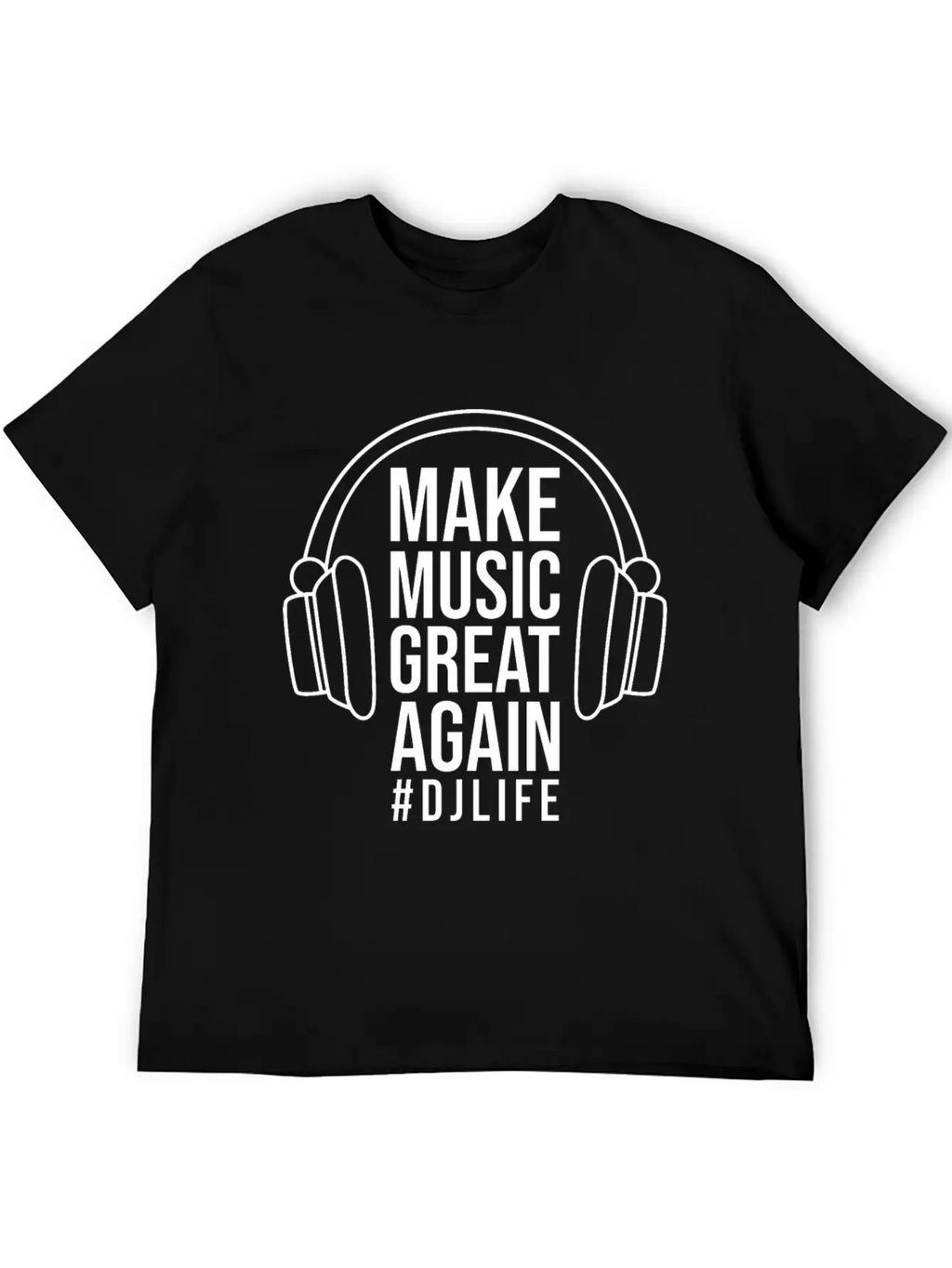DJ Records Djane Turntable Music Vinyl Unisex Short Sleeve Soft Cotton T-Shirt – Casual Everyday Wear