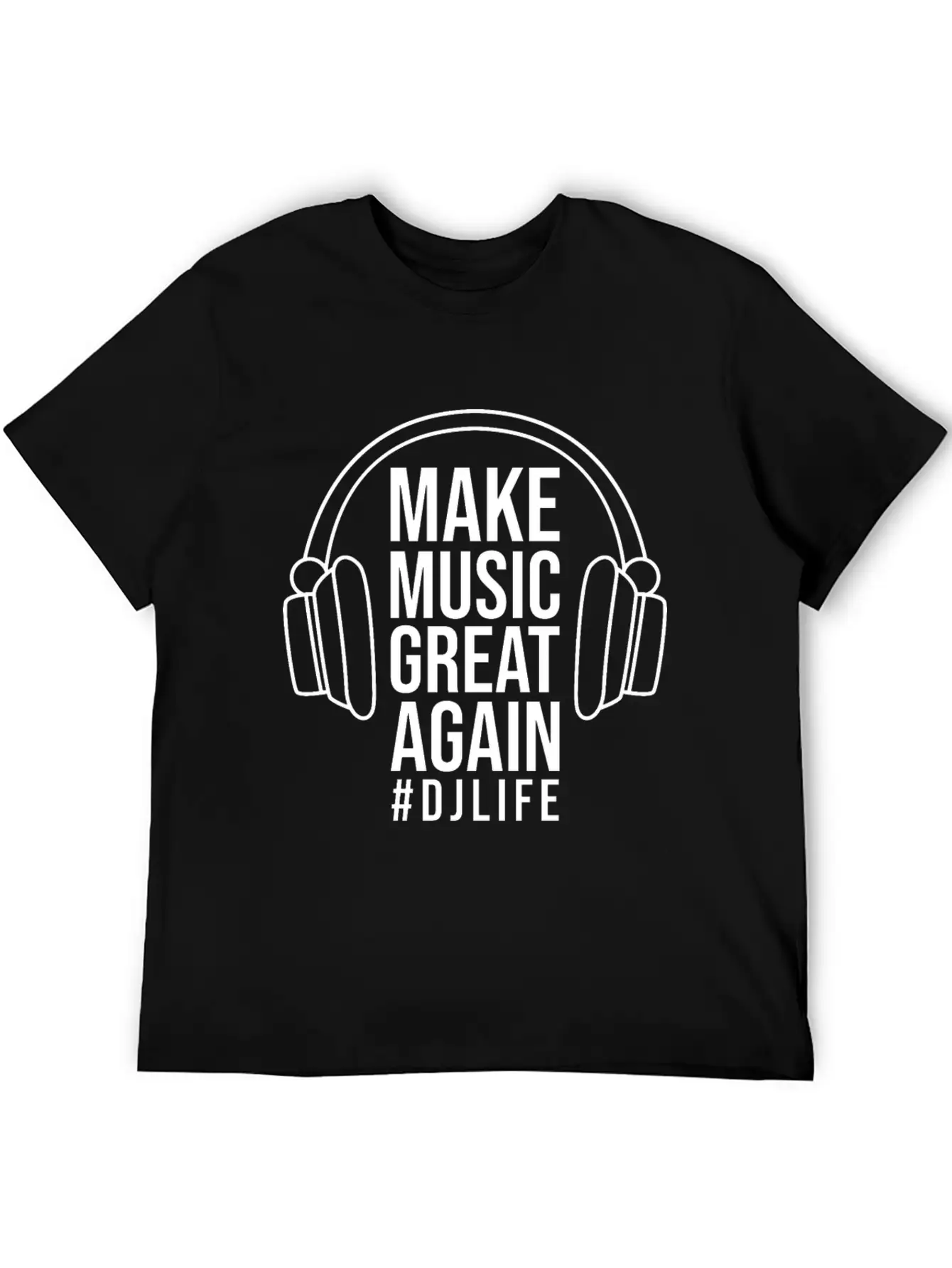 DJ Records Djane Turntable Music Vinyl Unisex Short Sleeve Soft Cotton T-Shirt – Casual Everyday Wear