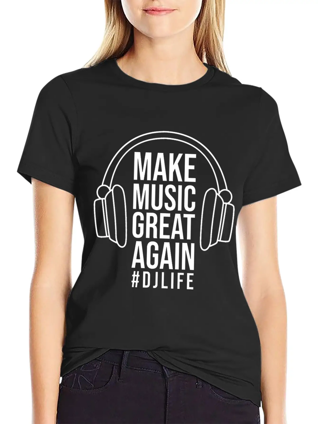 DJ Records Djane Turntable Music Vinyl Unisex Short Sleeve Soft Cotton T-Shirt – Casual Everyday Wear