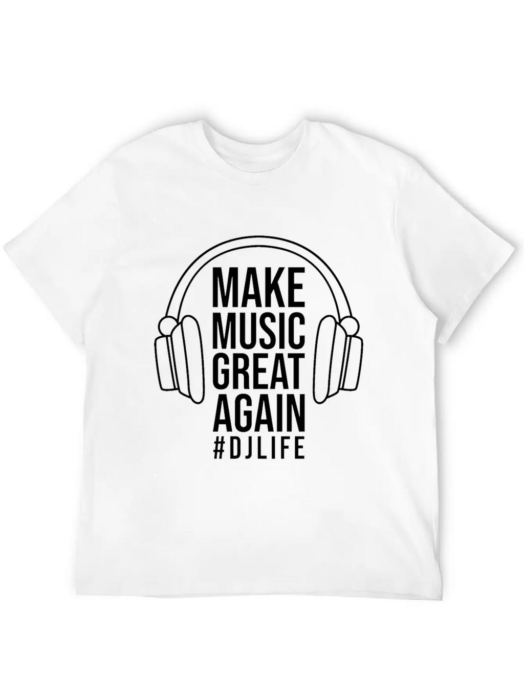 DJ Records Djane Turntable Music Vinyl Unisex Short Sleeve Soft Cotton T-Shirt – Casual Everyday Wear