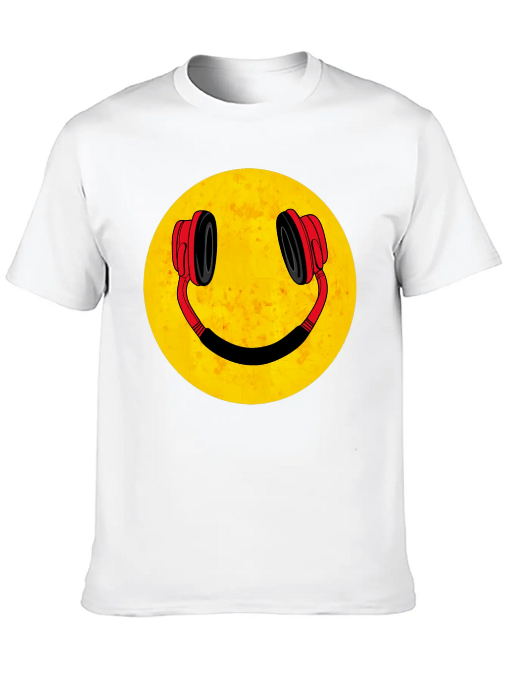 DJ Smile Music Headphones Breathable Soft Cotton T-Shirt – Timeless Casual Look