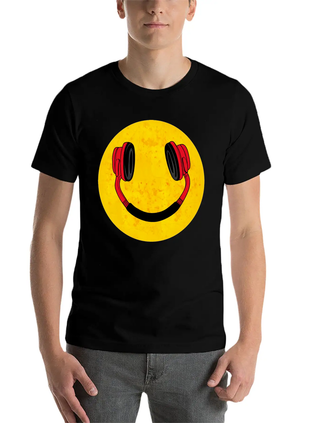 DJ Smile Music Headphones Breathable Soft Cotton T-Shirt – Timeless Casual Look