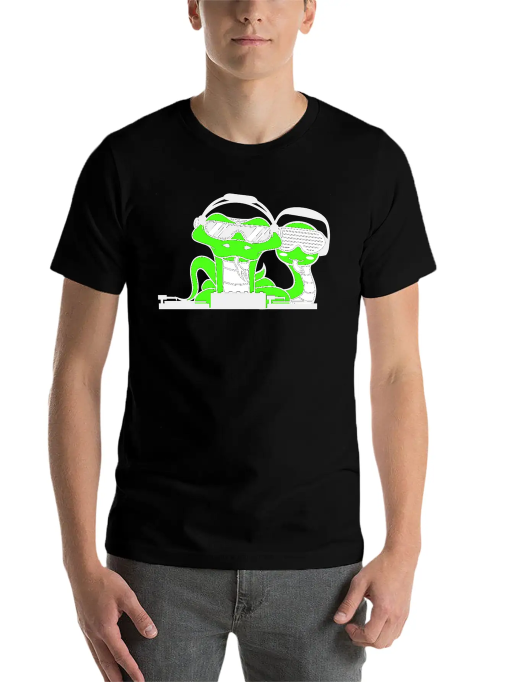 DJ Team 2 Snakes Friends Snake Crew Music Party Unisex Short Sleeve Soft Cotton T-Shirt – Casual Everyday Wear