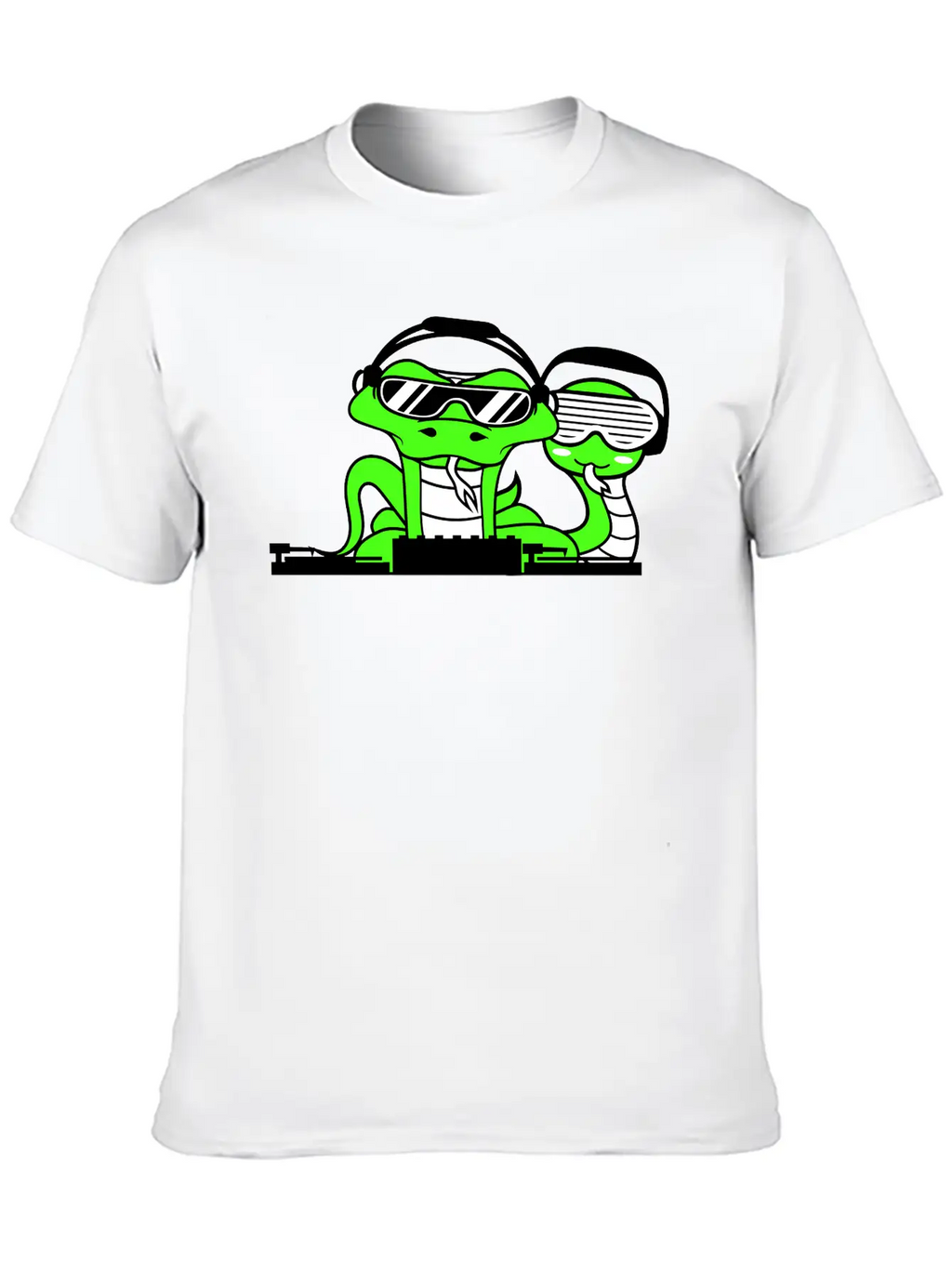 DJ Team 2 Snakes Friends Snake Crew Music Party Unisex Short Sleeve Soft Cotton T-Shirt – Casual Everyday Wear