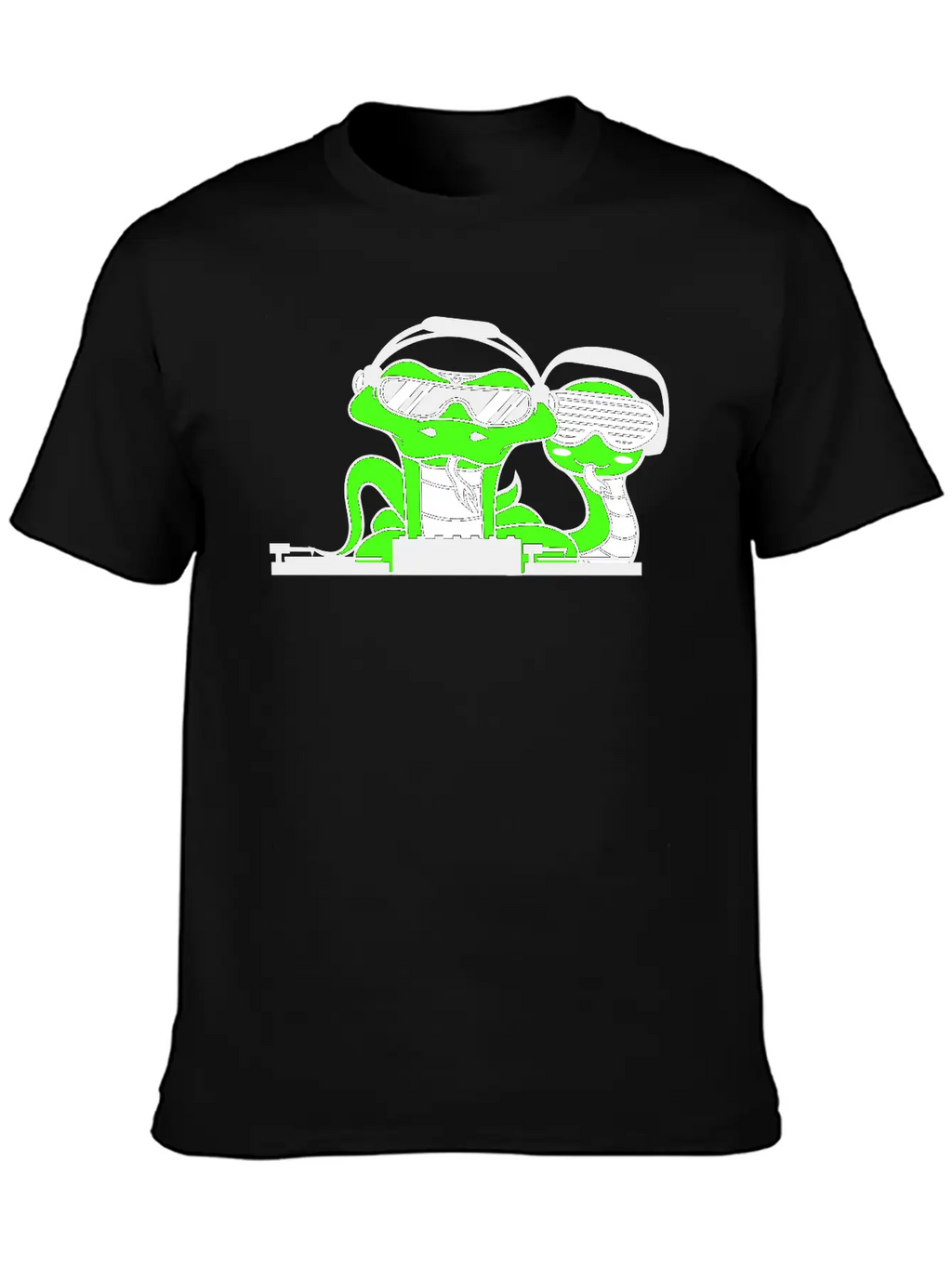 DJ Team 2 Snakes Friends Snake Crew Music Party Unisex Short Sleeve Soft Cotton T-Shirt – Casual Everyday Wear