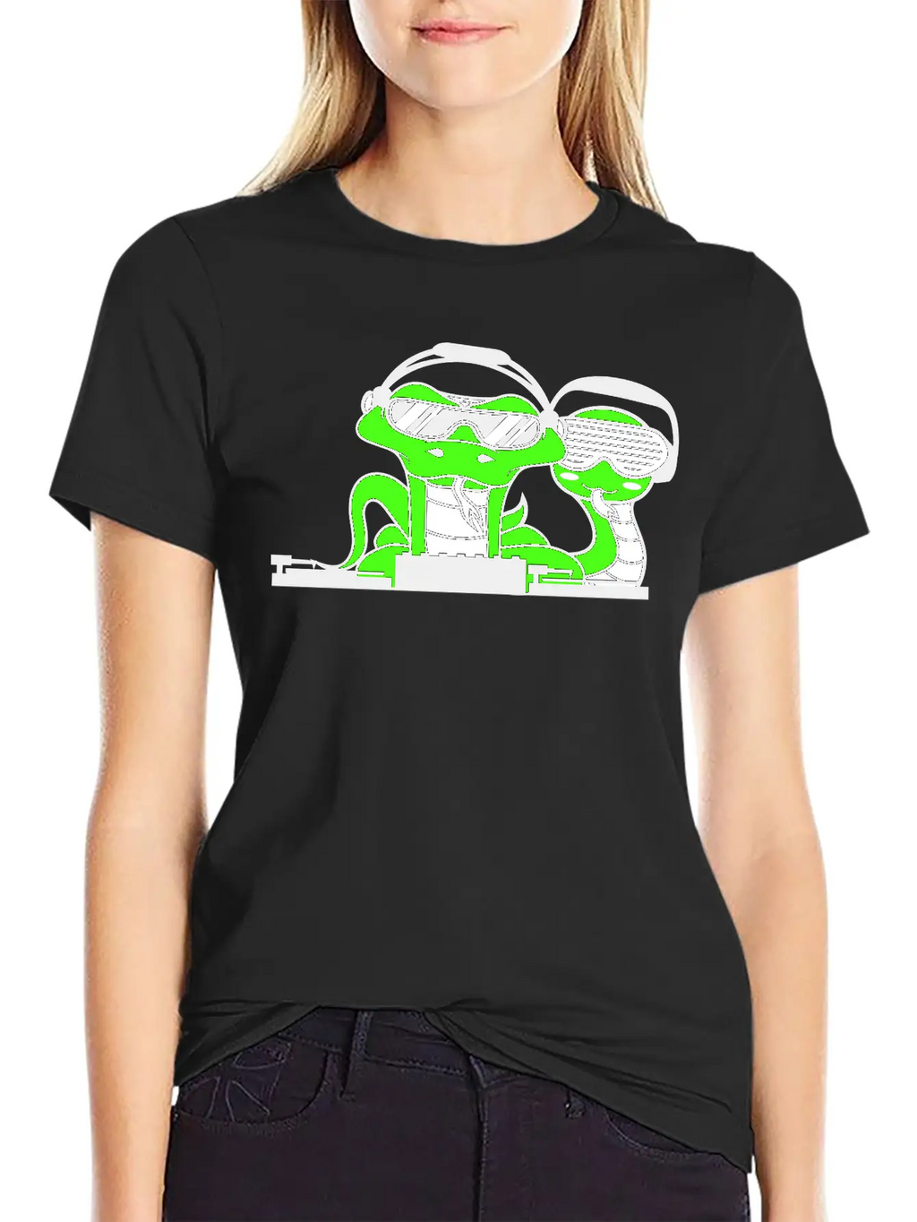 DJ Team 2 Snakes Friends Snake Crew Music Party Unisex Short Sleeve Soft Cotton T-Shirt – Casual Everyday Wear