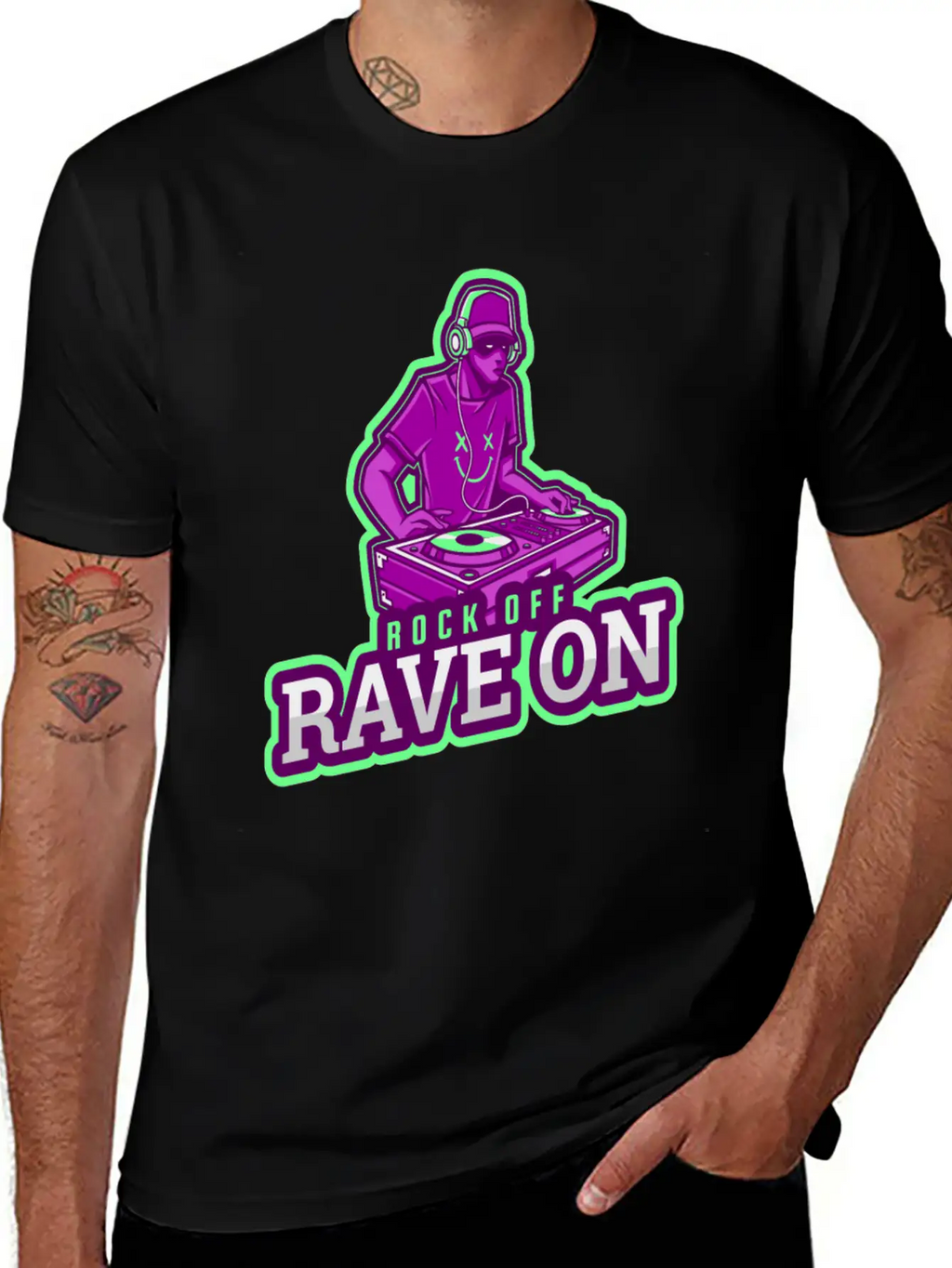 Dj Techno Electronic House Cyperpunk Music Industr Stylish Everyday T-Shirt – Unisex Basic Cotton Tee