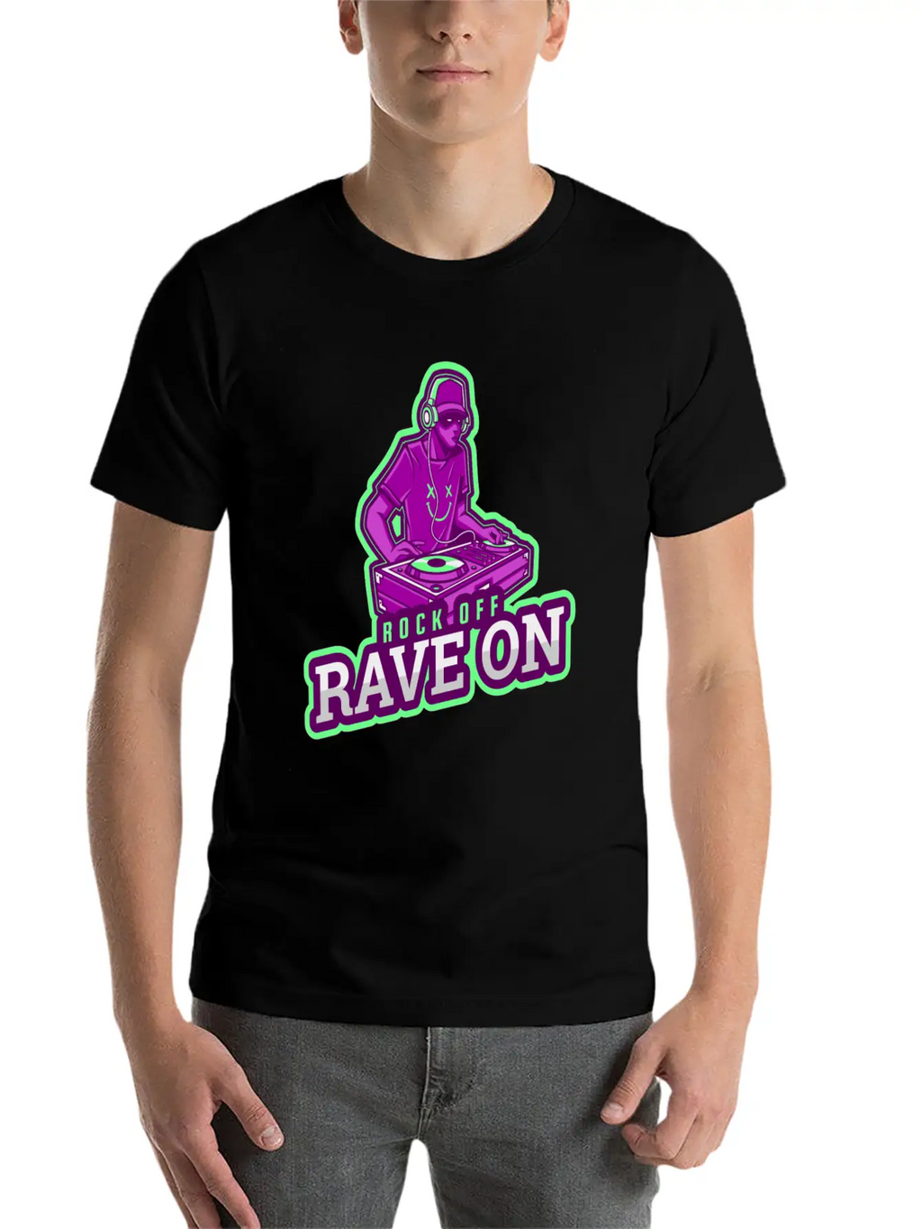 Dj Techno Electronic House Cyperpunk Music Industr Stylish Everyday T-Shirt – Unisex Basic Cotton Tee