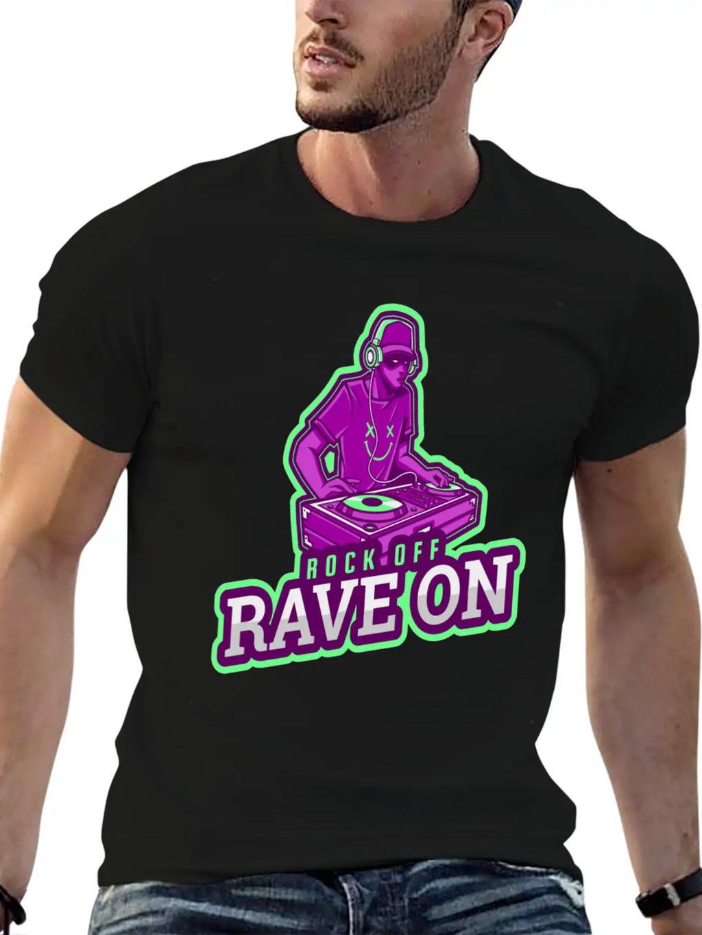 Dj Techno Electronic House Cyperpunk Music Industr Stylish Everyday T-Shirt – Unisex Basic Cotton Tee