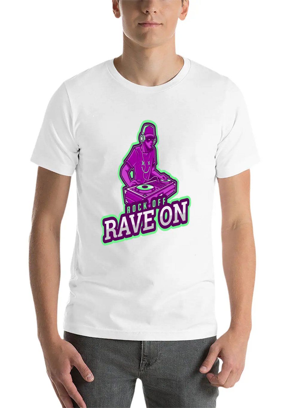 Dj Techno Electronic House Cyperpunk Music Industr Stylish Everyday T-Shirt – Unisex Basic Cotton Tee