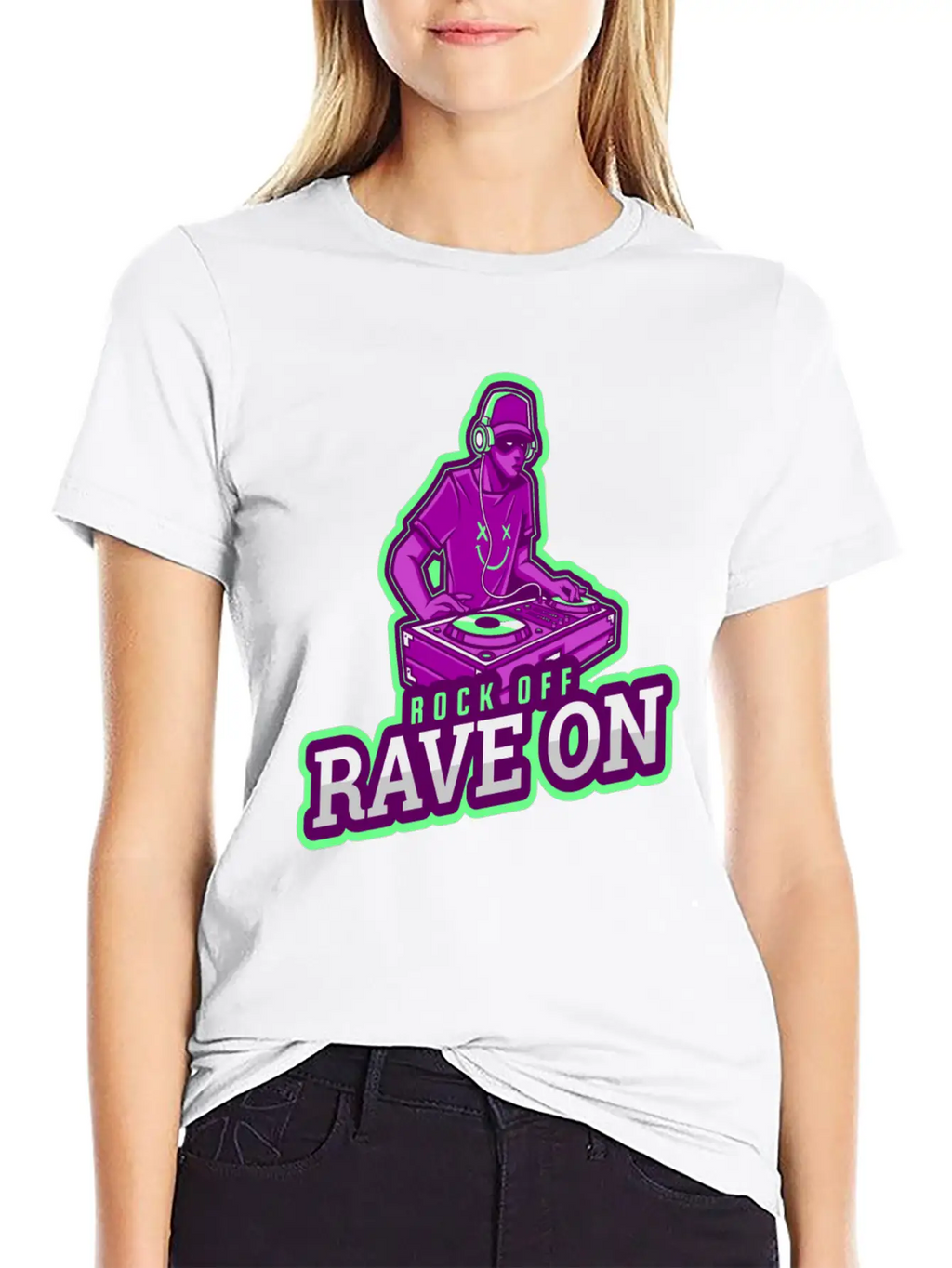 Dj Techno Electronic House Cyperpunk Music Industr Stylish Everyday T-Shirt – Unisex Basic Cotton Tee