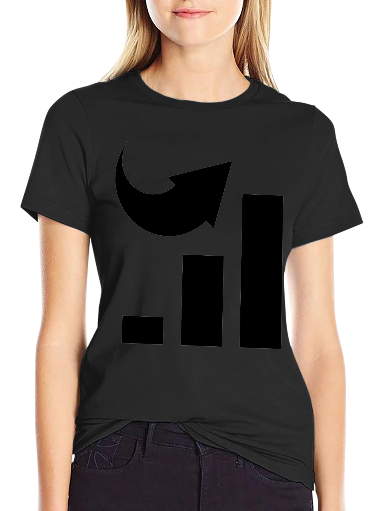 Uplifting Graph Arrow Tee - Black Graphic T-Shirt