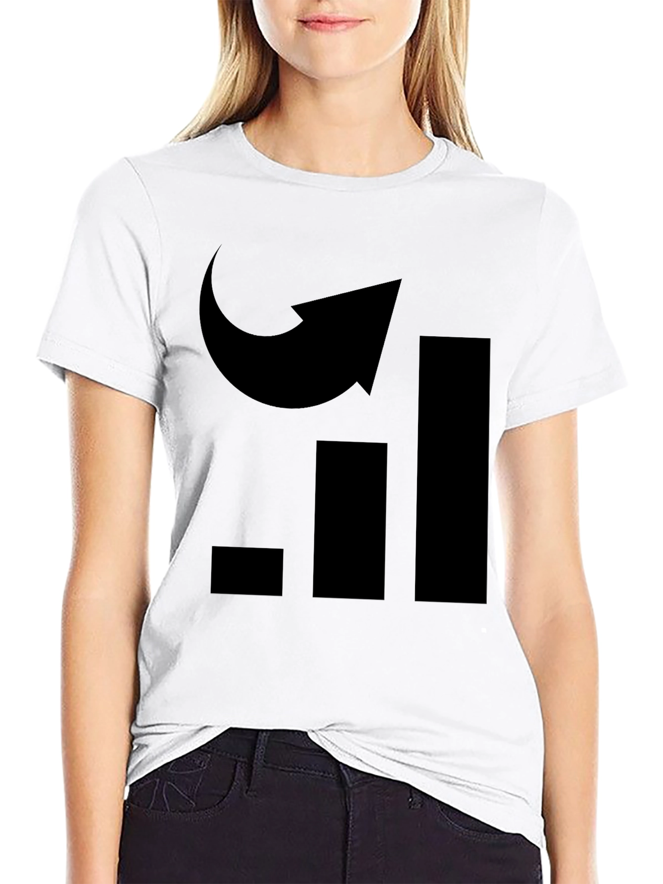 Uplifting Graph Arrow Tee - Black Graphic T-Shirt