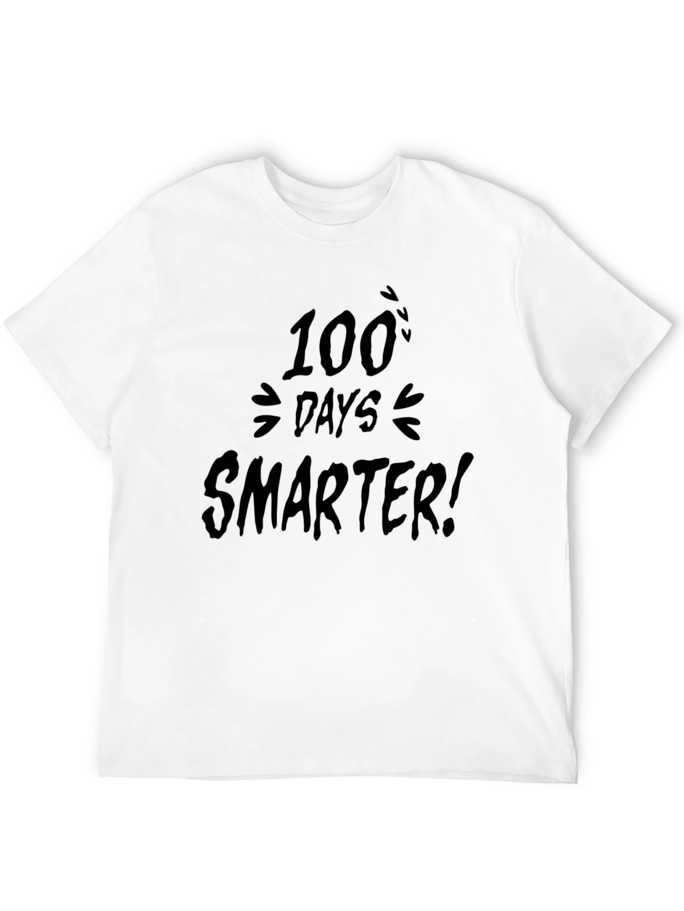100 Days Smarter T-Shirt - Soft Cotton Crew Neck Tee